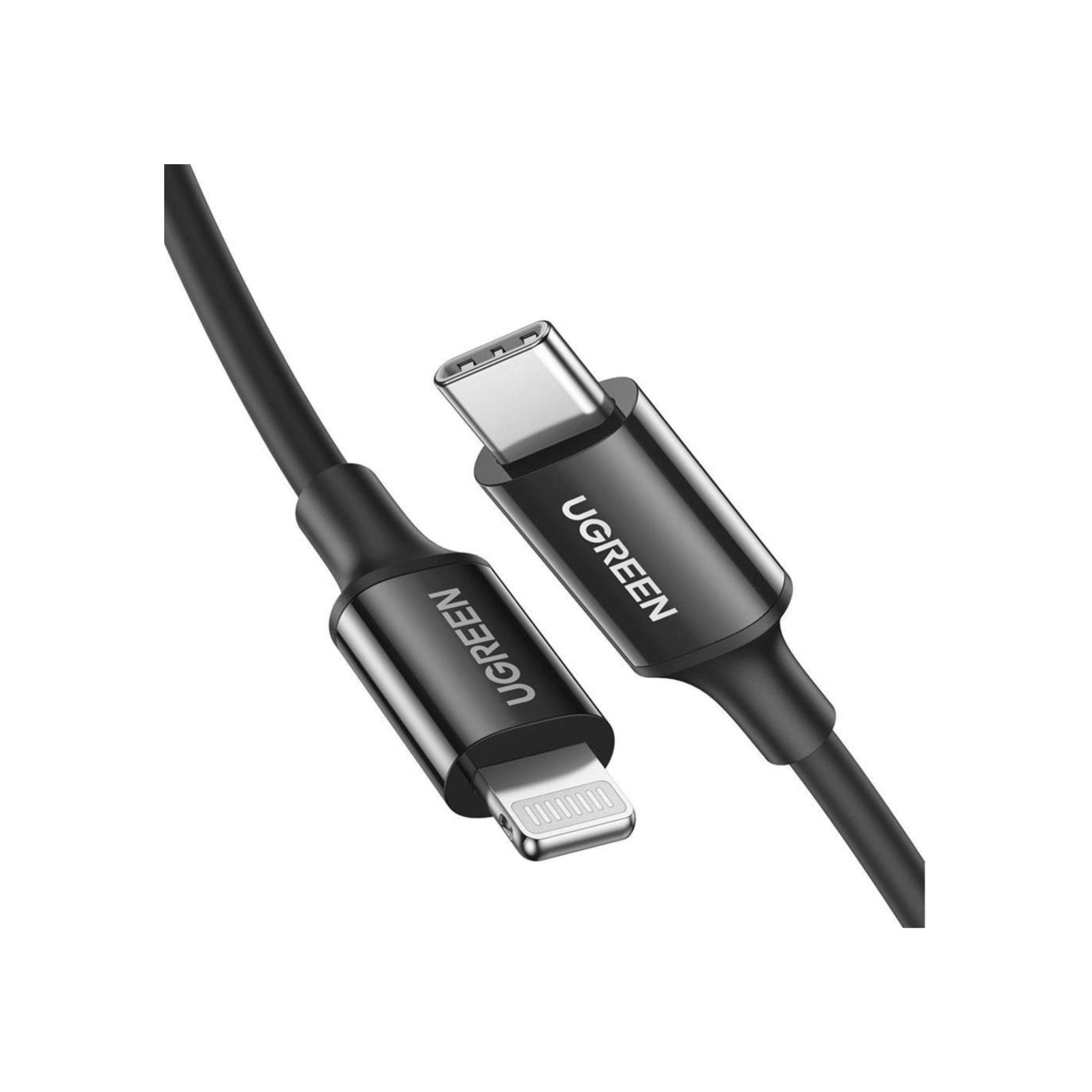 UGREEN 60W USB-C to Lightning PD Fast Charging Cable 1m - Black