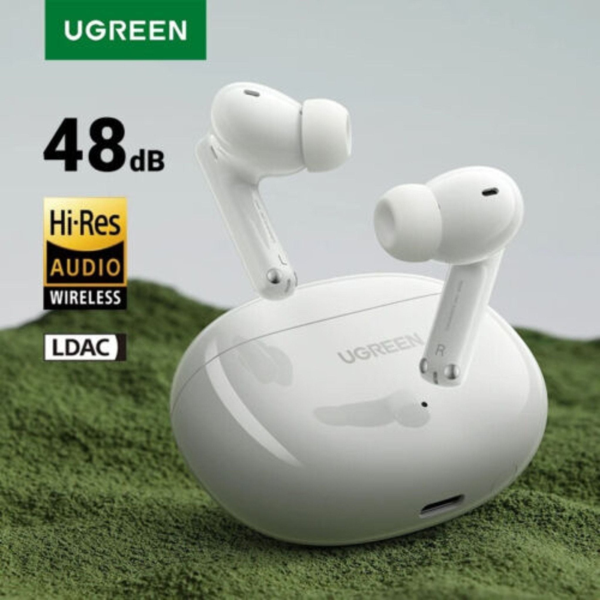 UGREEN HiTune T6 ANC TWS Wireless Earbuds (30hrs) - White