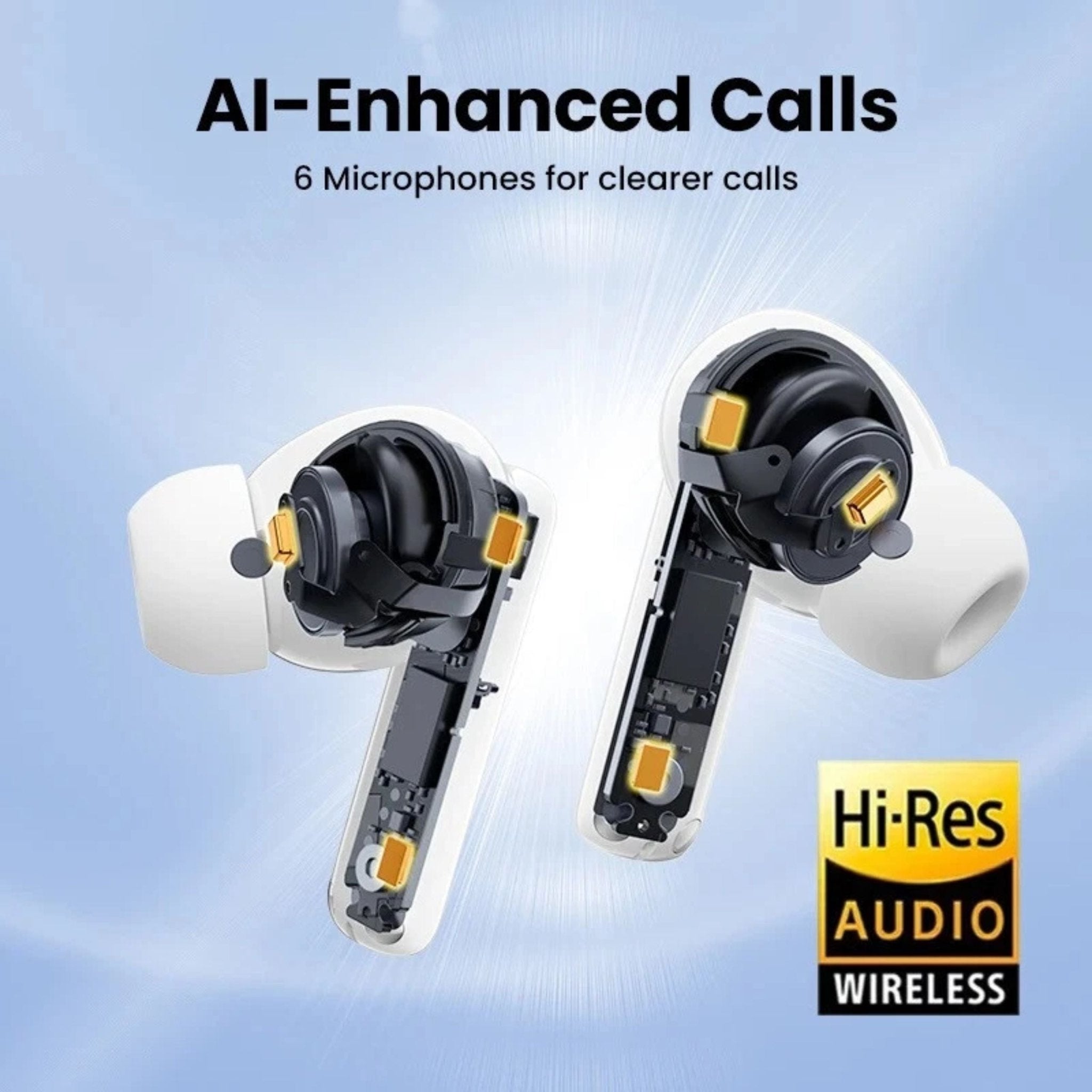 UGREEN HiTune T6 ANC TWS Wireless Earbuds (30hrs) - White