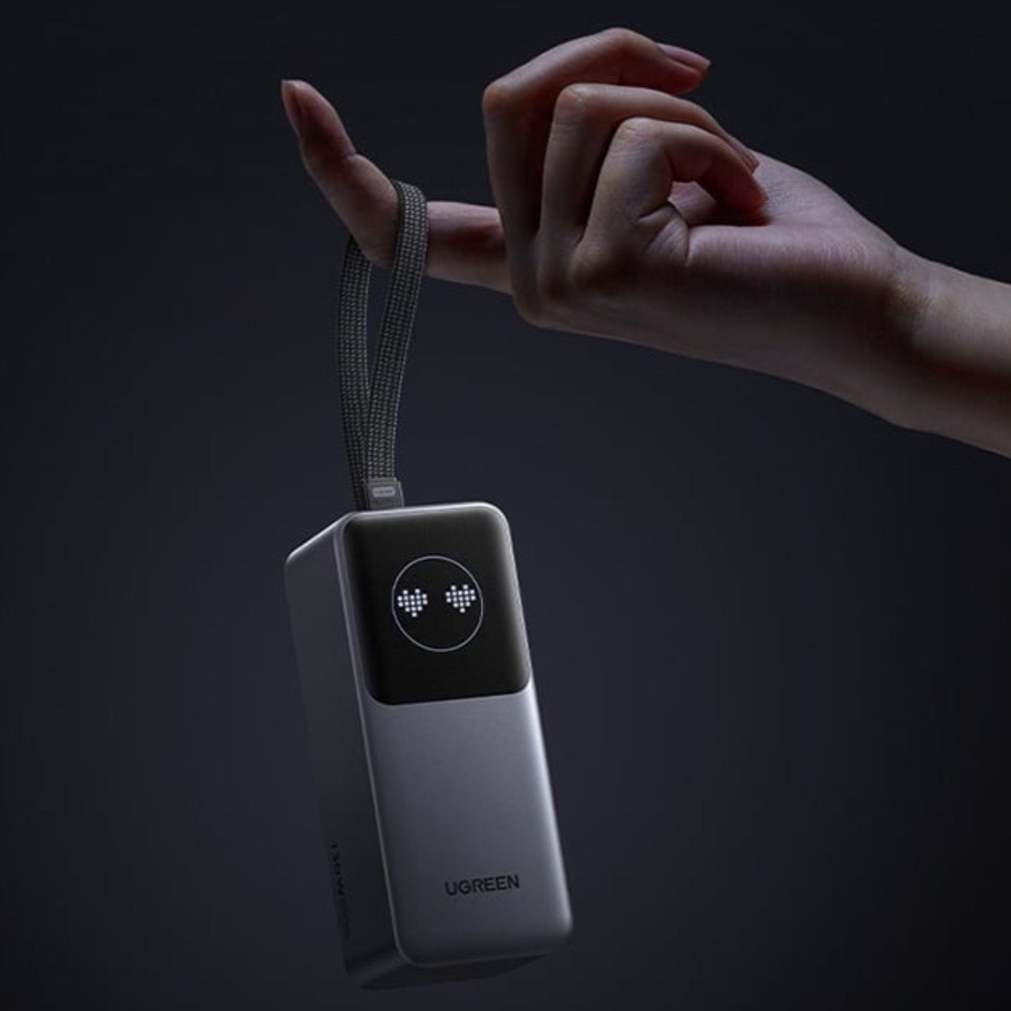 UGREEN Nexode 20000mAh 130W Power Bank with Built-in Cable - Gray