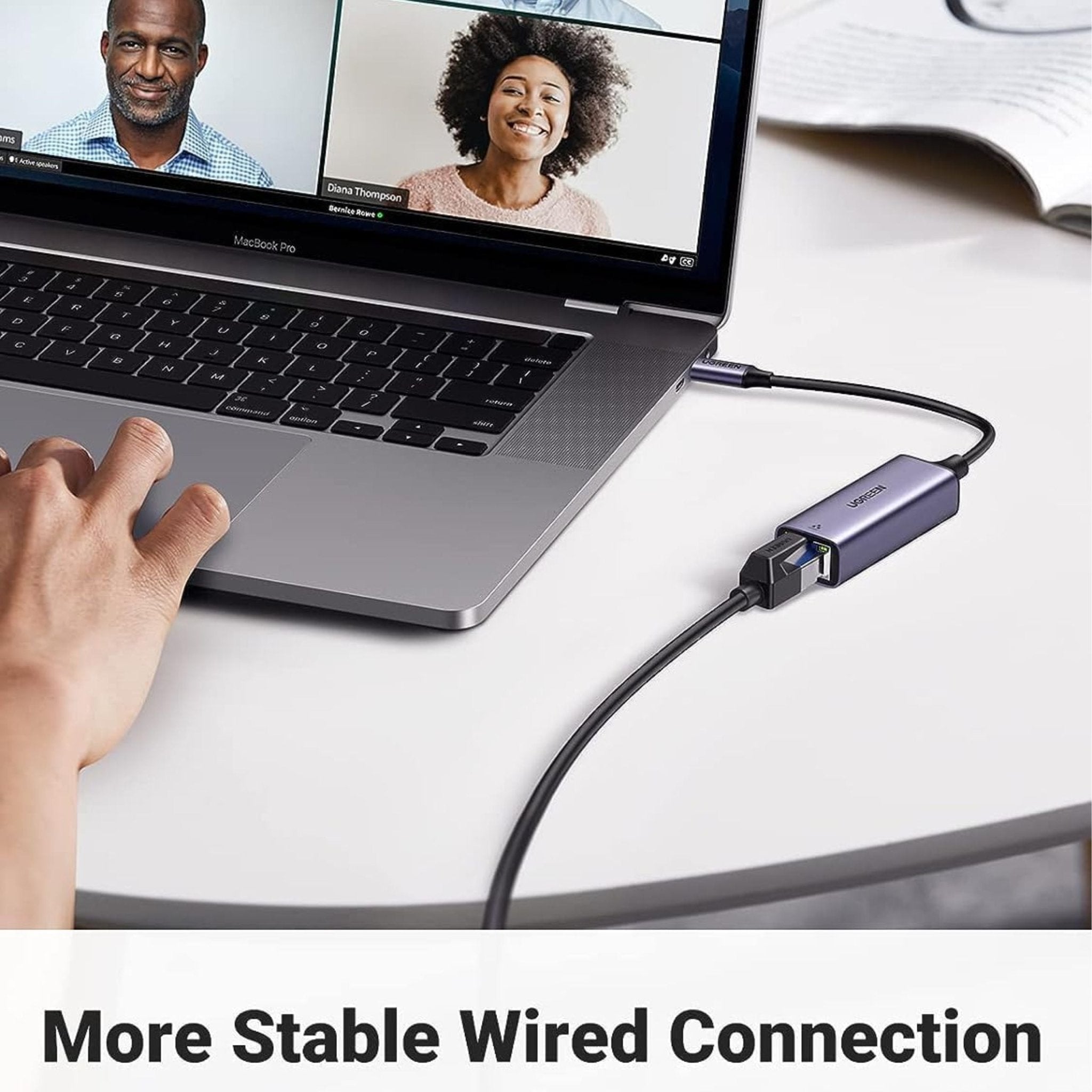 UGREEN RJ45 USB-C to Gigabit Ethernet Adapter - Gray
