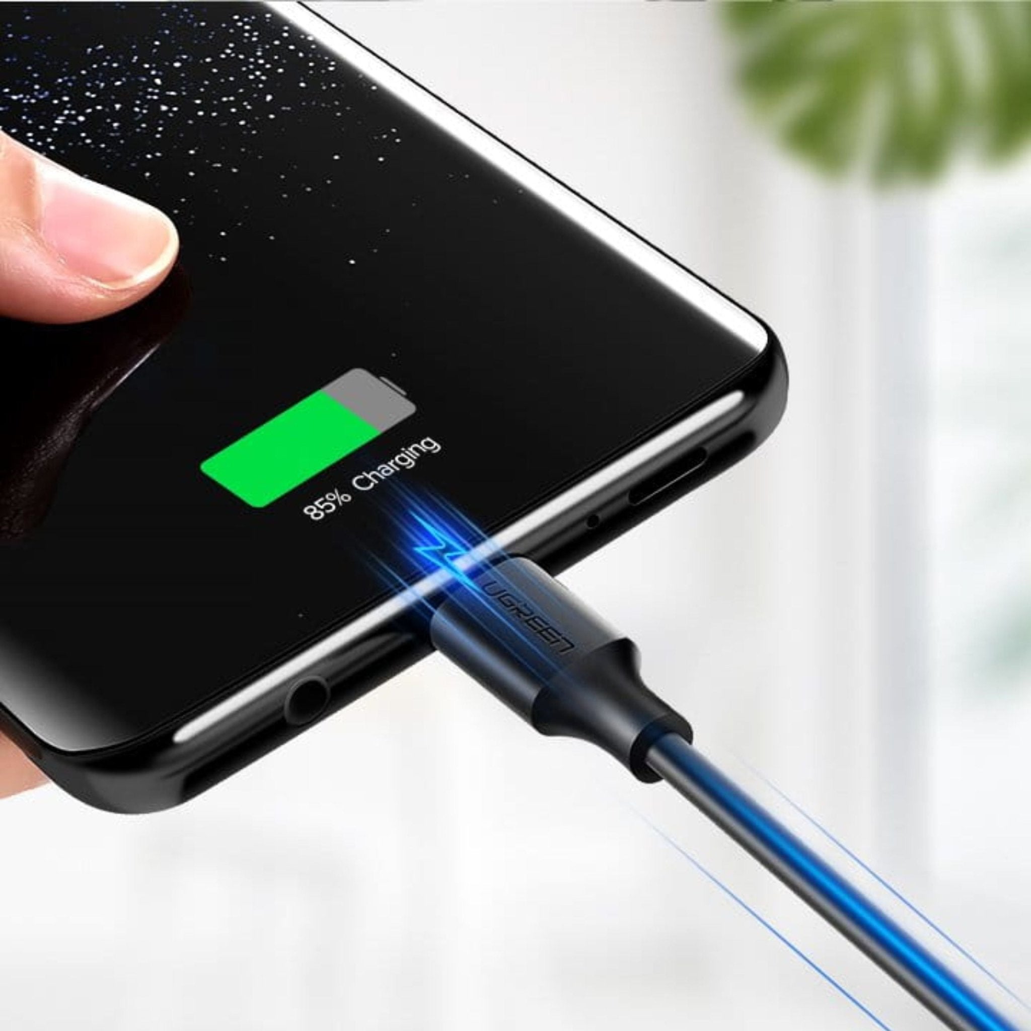 UGREEN USB-A 2.0 To USB-C Cable Nickel Plating 2M Charging and Data Cable - Black