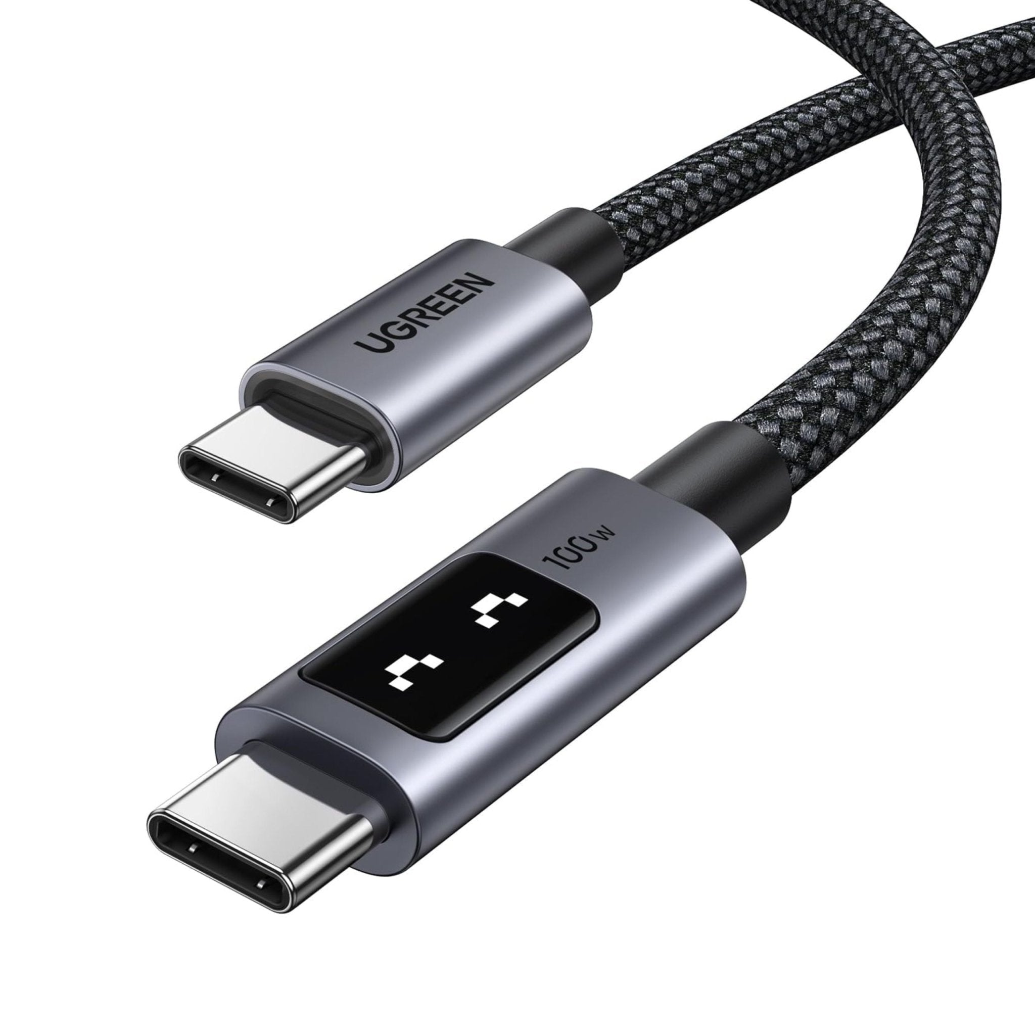 UGREEN Uno 100W USB-C to USB-C Nylon Cable 2m - Black