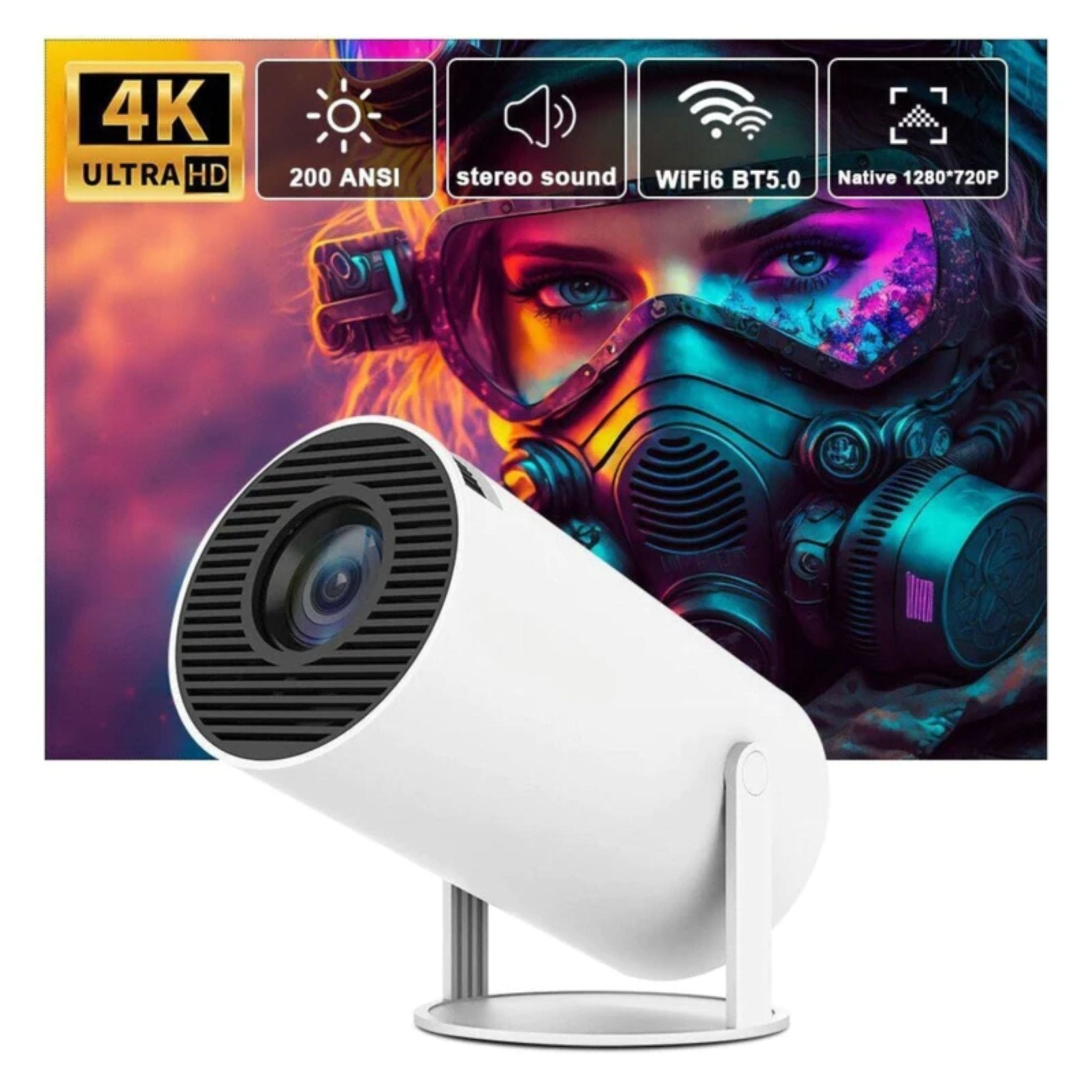 Ultra HD High Dynamic Range Projector - White