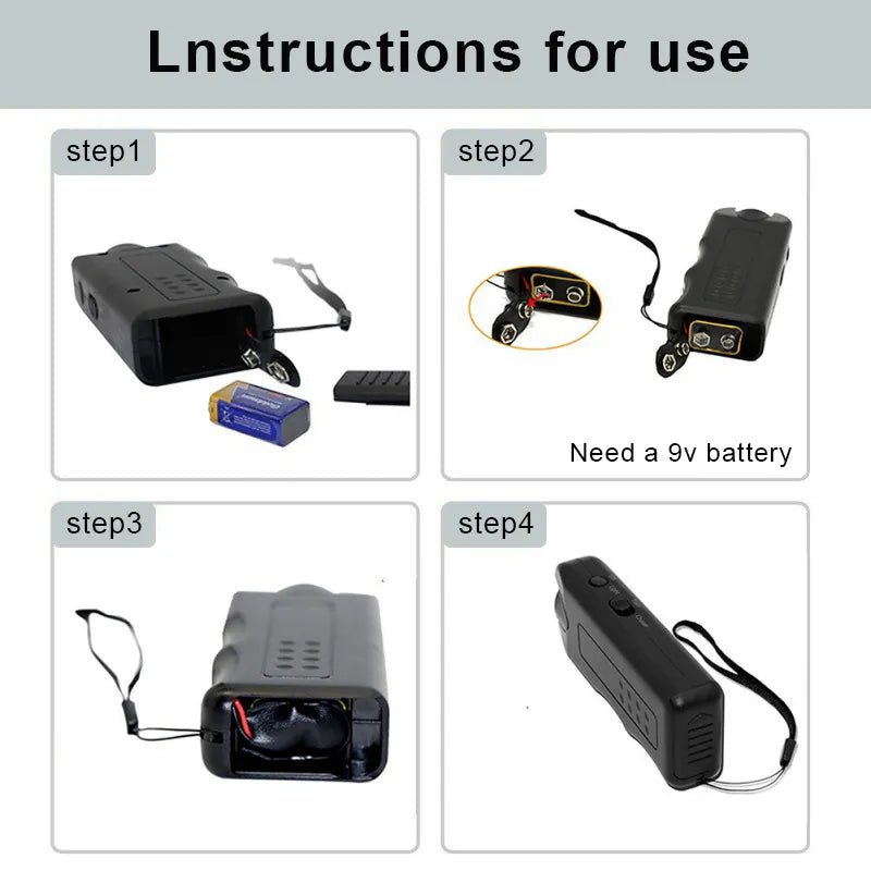 Ultrasonic Dog Repeller Anti Barking Dog Training Device MT-650 - Black