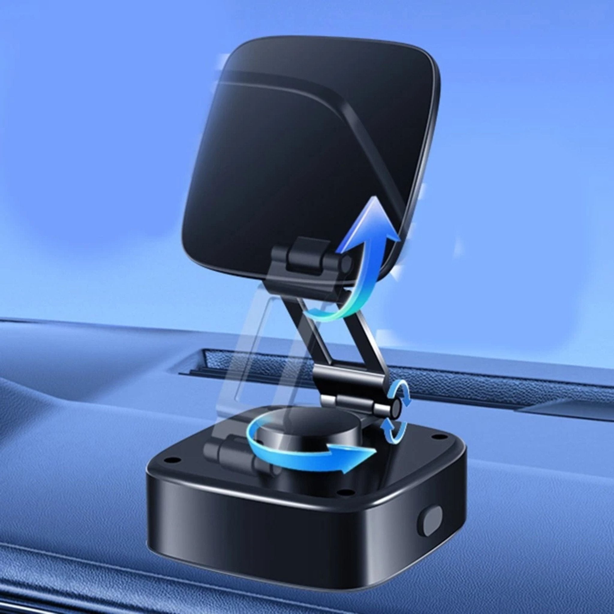 Vacuum Double Sided Adsorption Magnetic Rechargeable Phone Holder M10-B - Black
