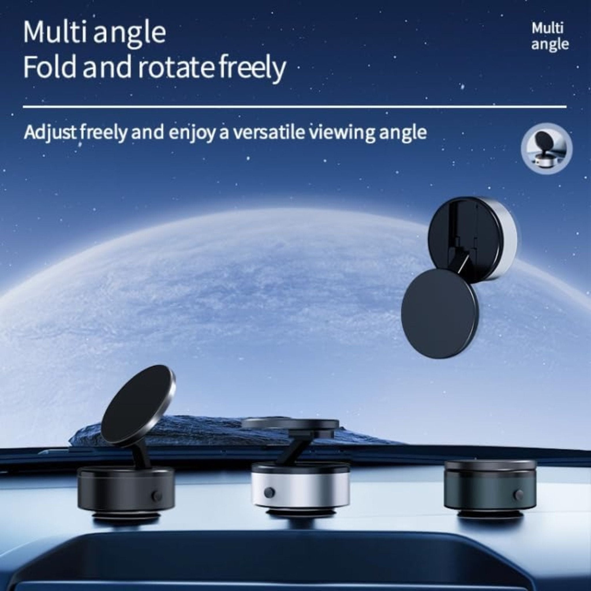Vacuum Double Sided Adsorption Magnetic Rechargeable Phone Holder X10Q/X10QP - Black