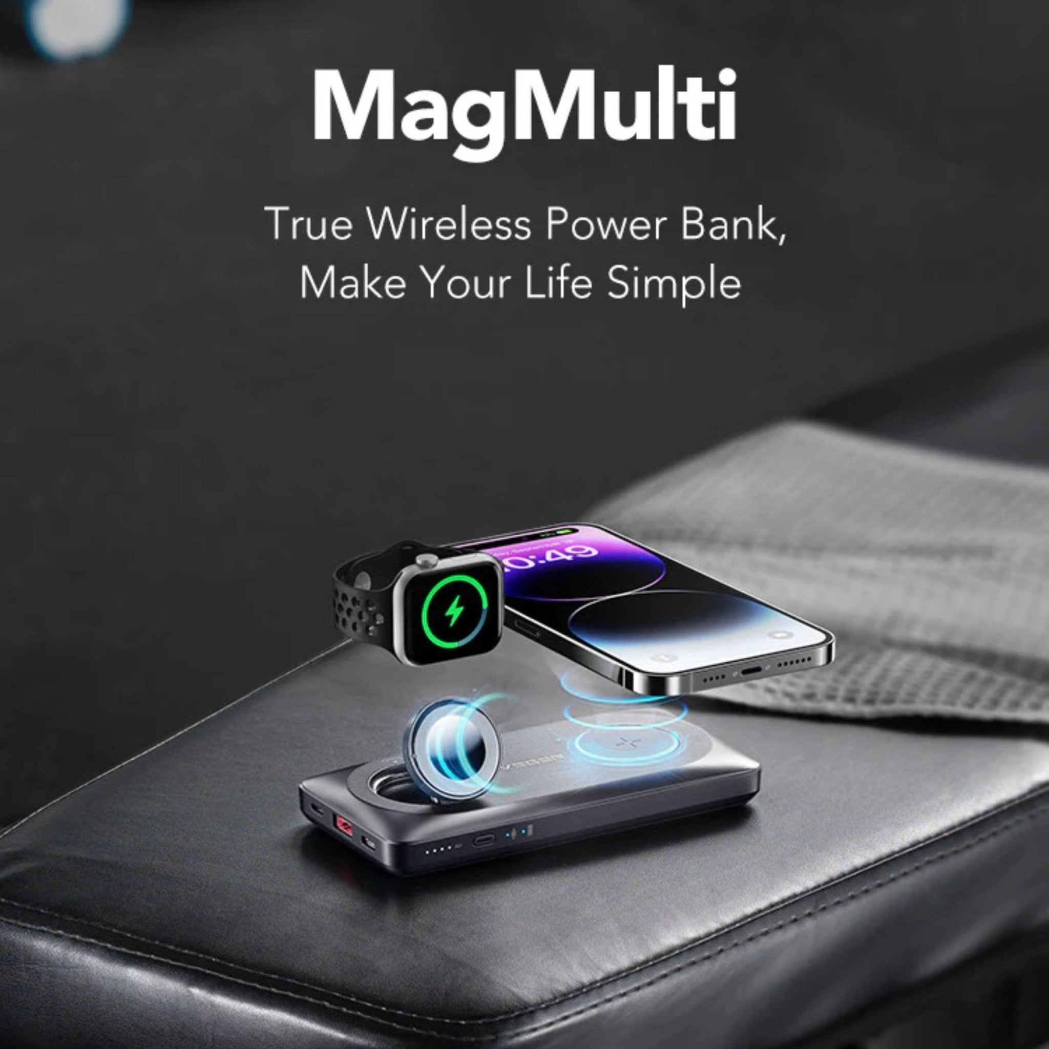 Veger Dual Wireless PD Fast Power bank 10000mah VP-1156 - Black