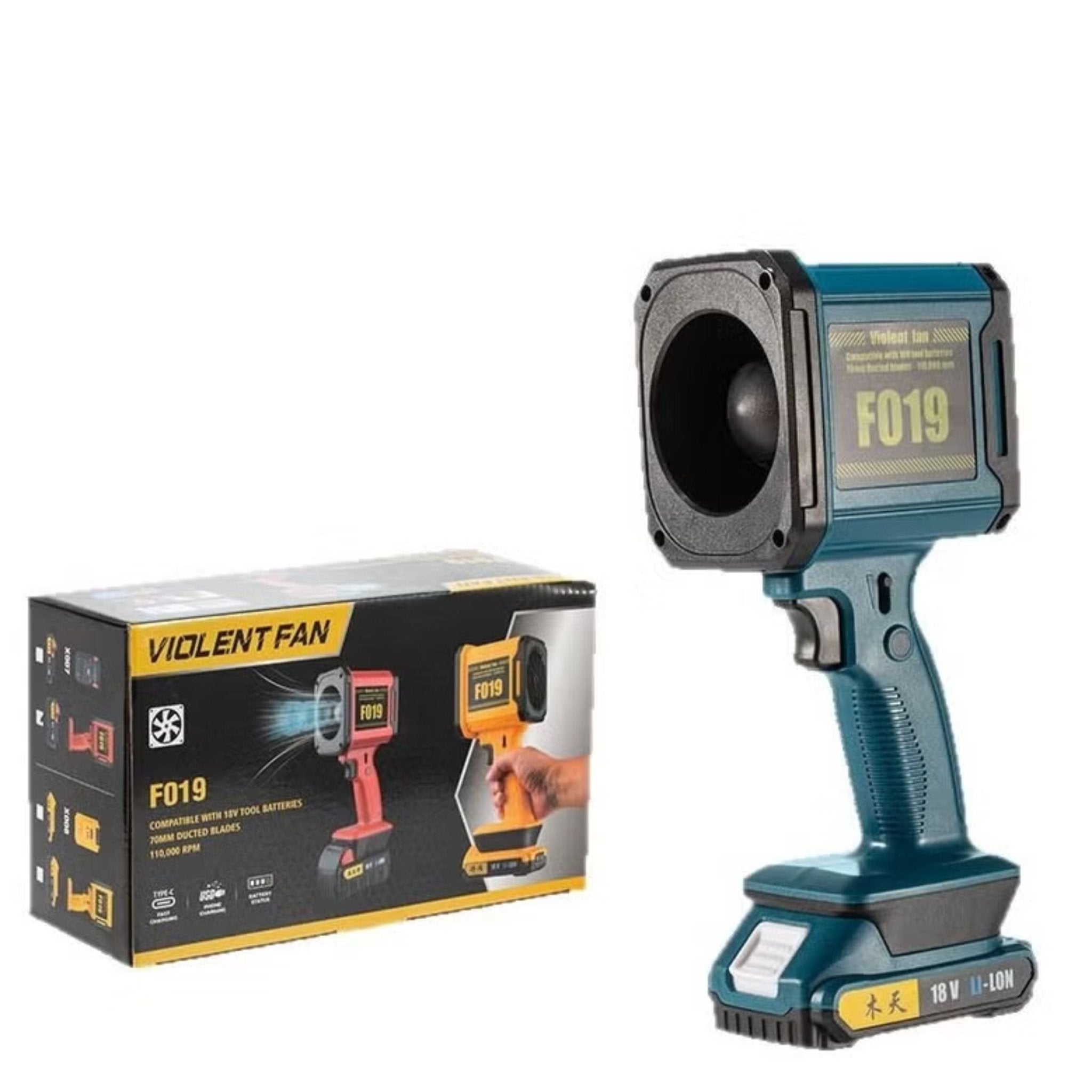 Violent Fan Air Blower Turbo Jet Fan F019 - Blue