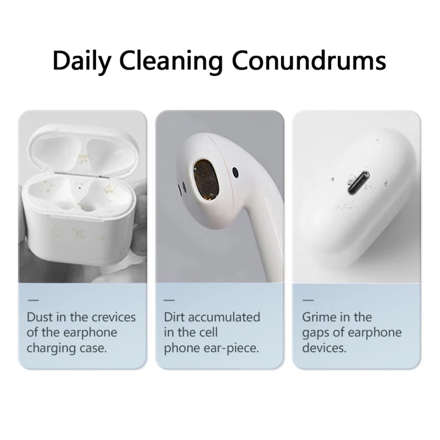 Vyvylabs Carving TWS Earphones Cleaning Brush - White