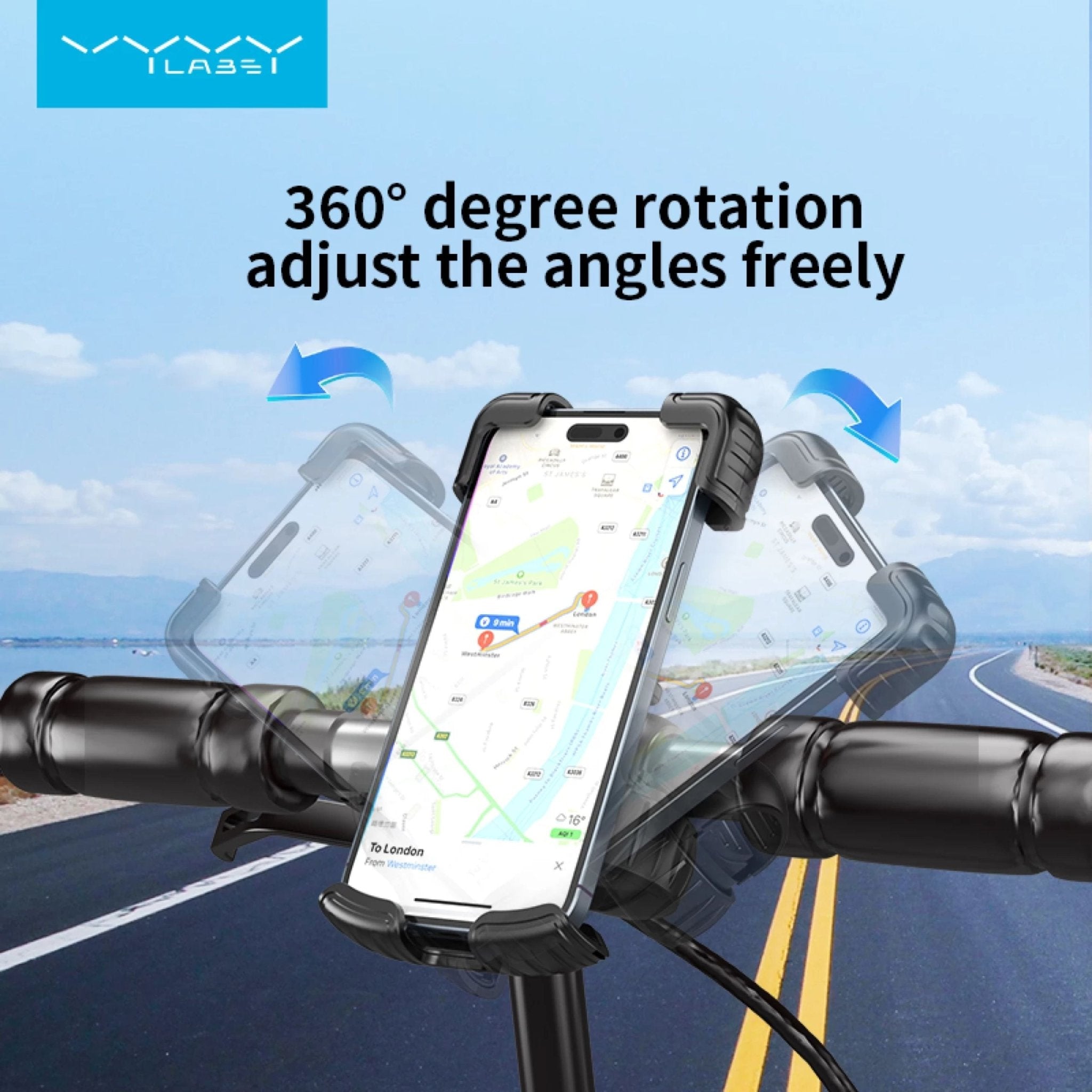 Vyvylabs Knight Cycling Holder (for Bicycle and Motorcycle) - Black