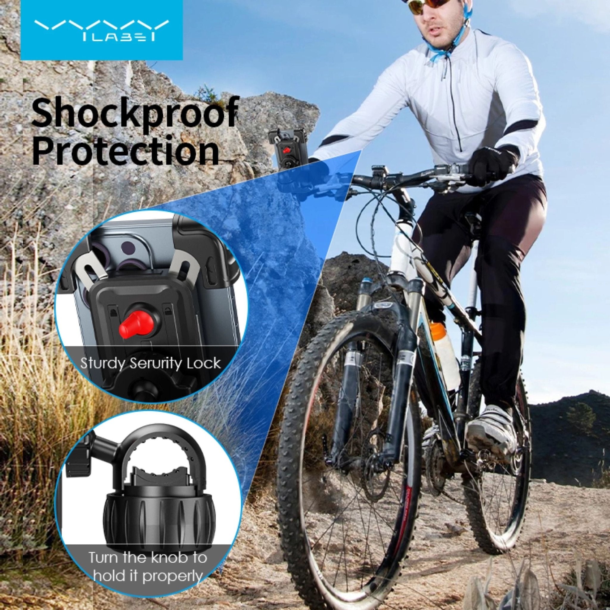 Vyvylabs Knight Cycling Holder (for Bicycle and Motorcycle) - Black