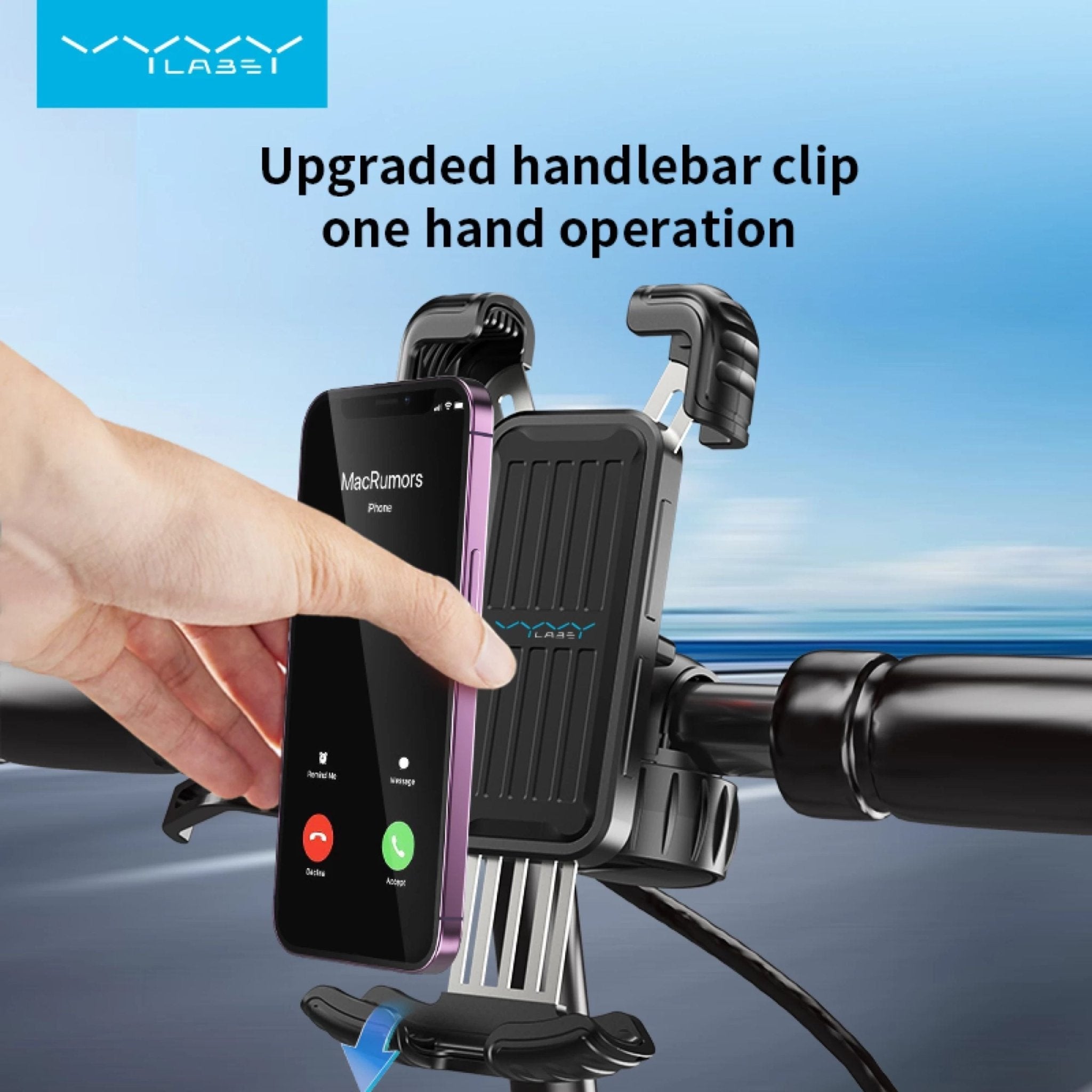 Vyvylabs Knight Cycling Holder (for Bicycle and Motorcycle) - Black