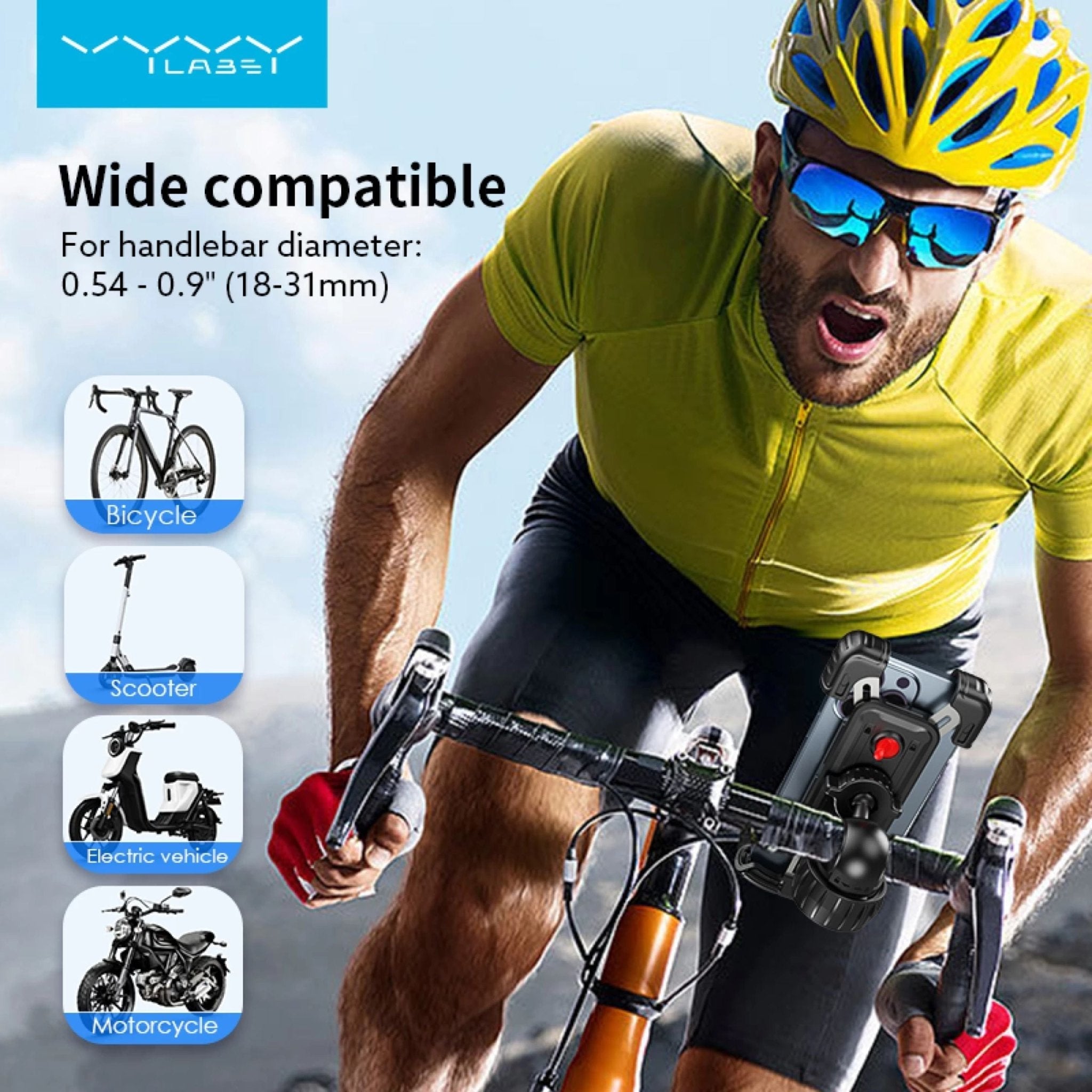Vyvylabs Knight Cycling Holder (for Bicycle and Motorcycle) - Black