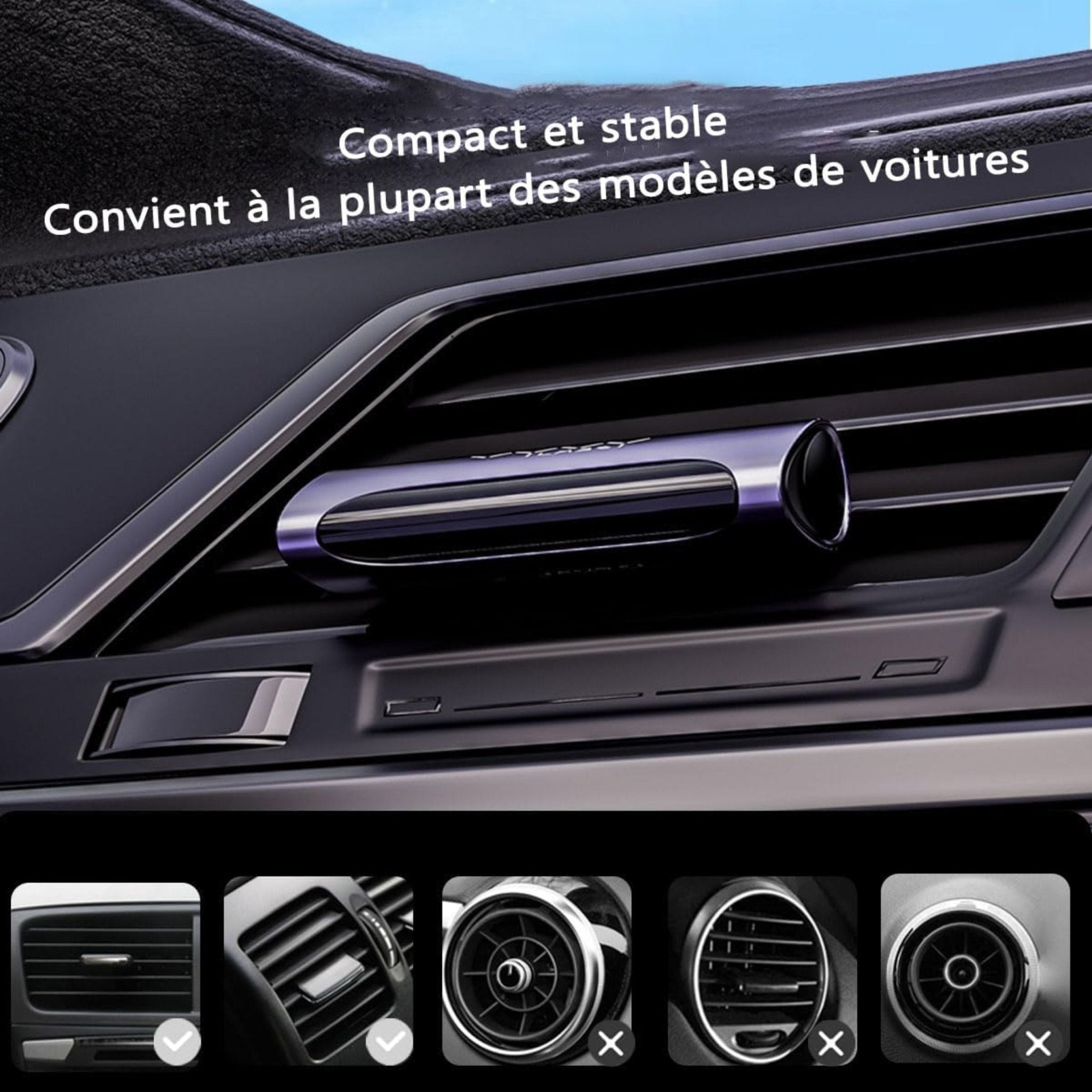 Vyvylabs Refined Metal Car Fragrance VJP1-02 - Black