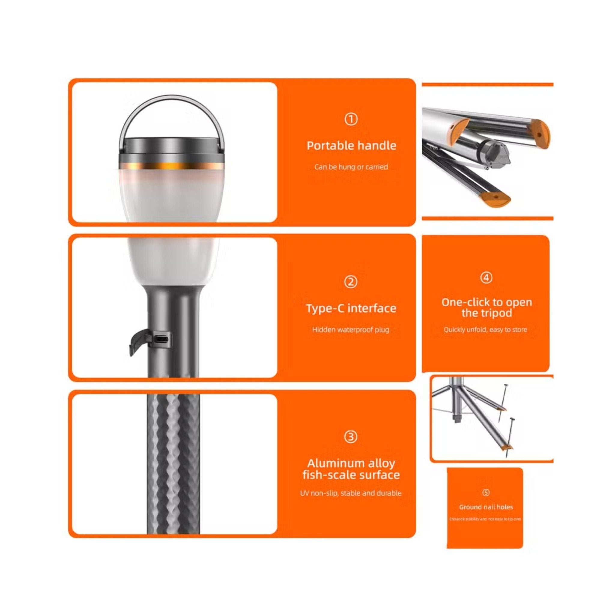 Vyvylabs X3 Multifunctional Outdoor Strong Light For Camping - Taitanium