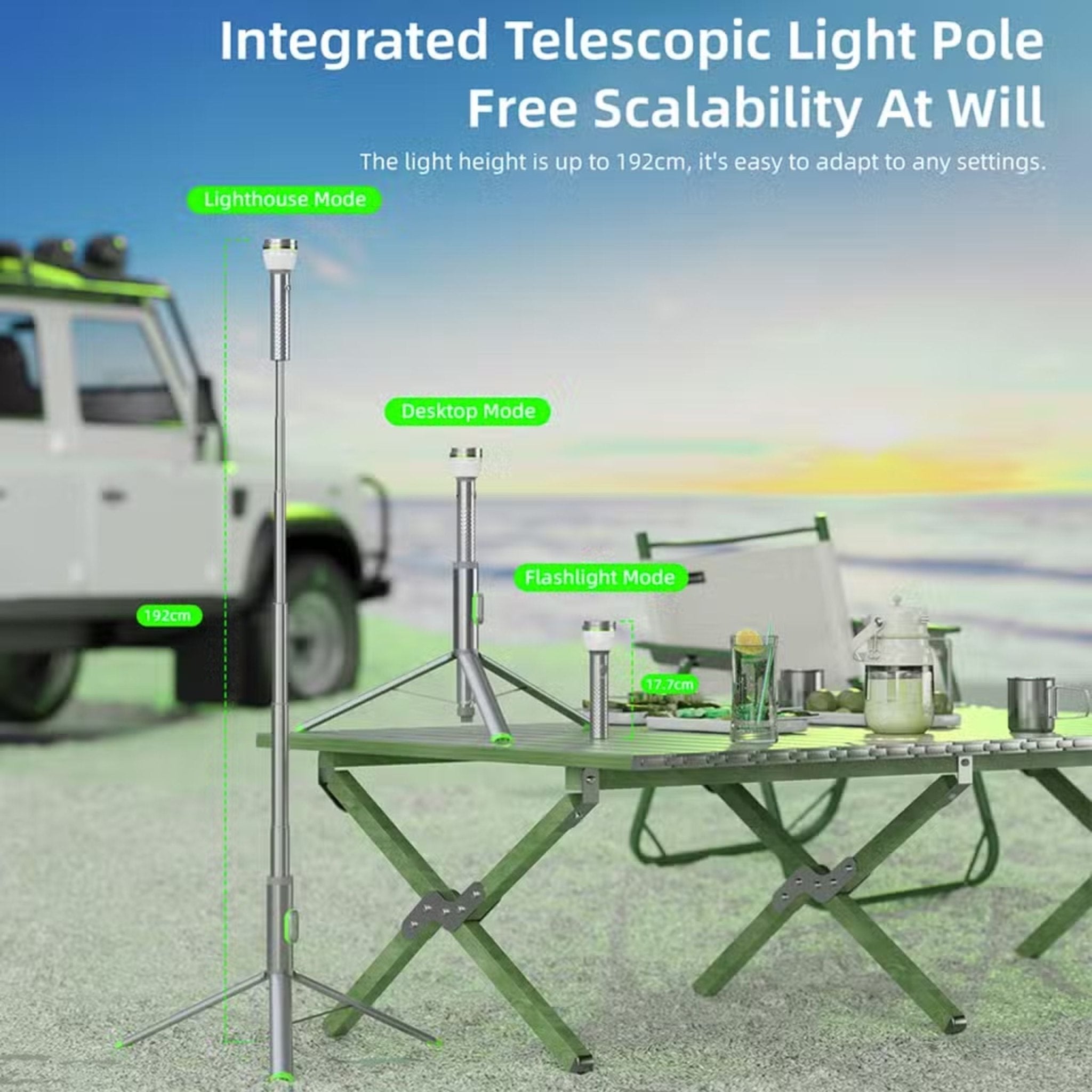 Vyvylabs X3 Multifunctional Outdoor Strong Light For Camping - Taitanium