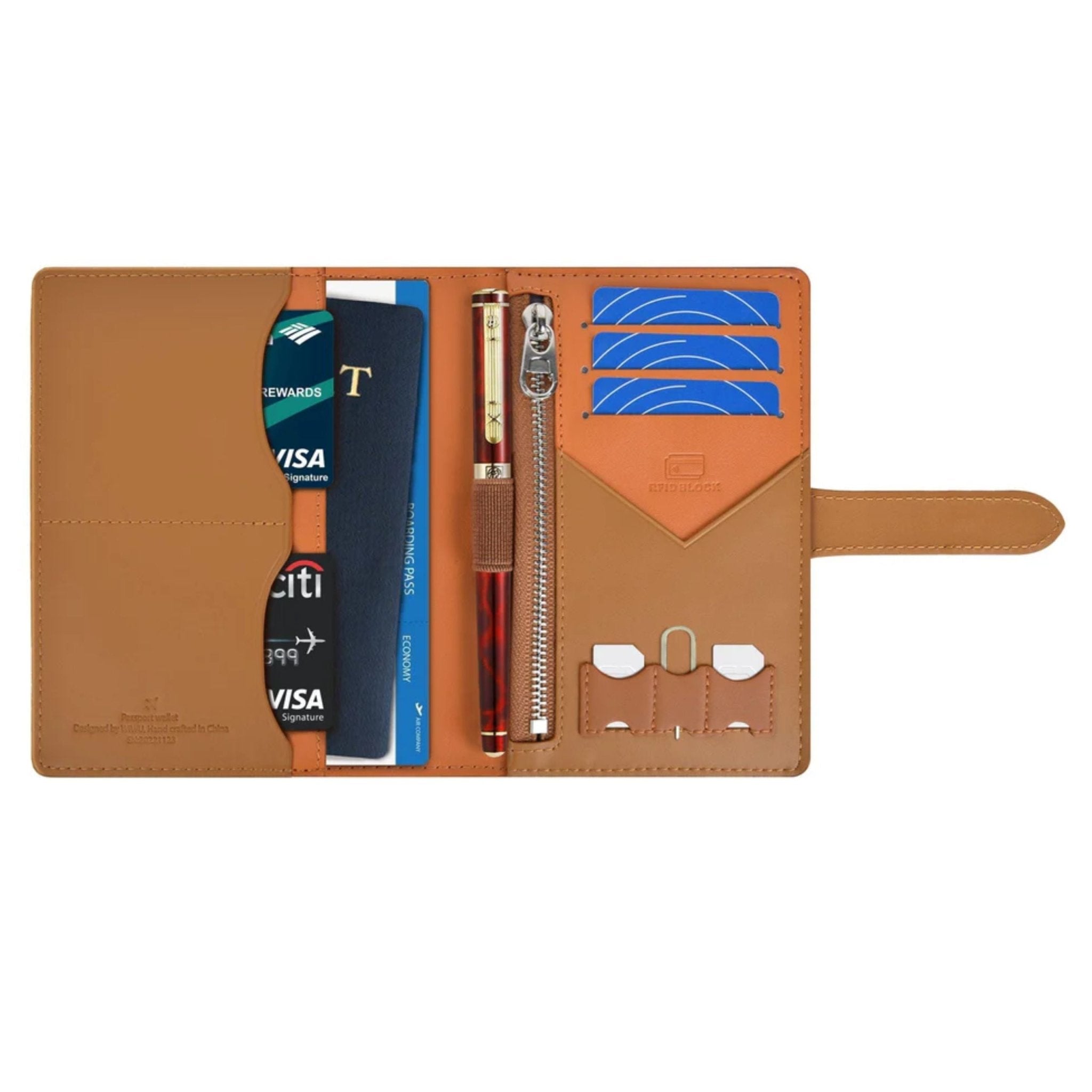 WIWU Ambassador Passport Wallet - Brown