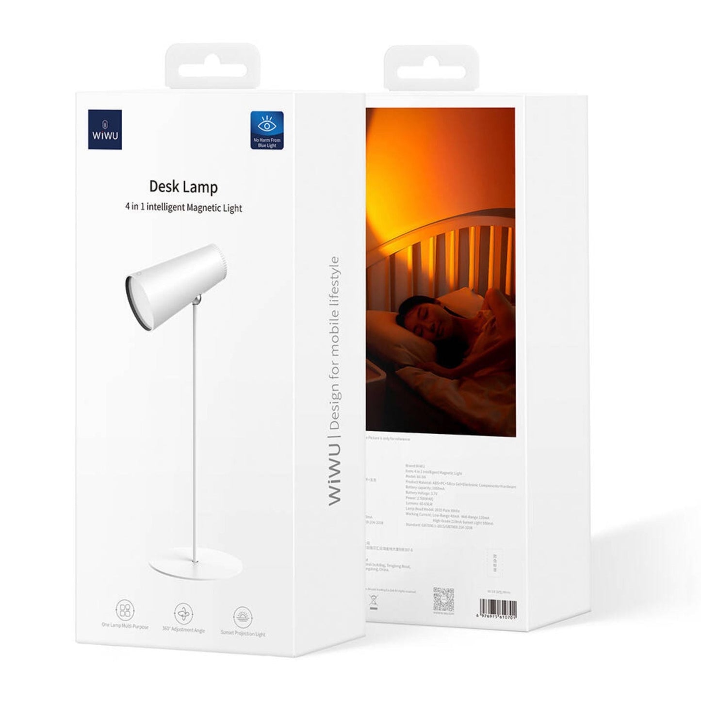 WIWU D8 Desk Lamp 4 in1 intelligent Magnetic Light - White