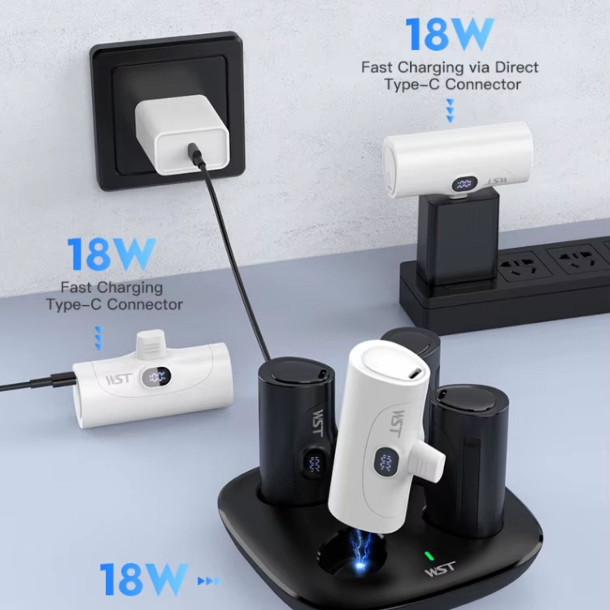 WST 4-in-1 Multiple Power Bank Docking Station 5000mah