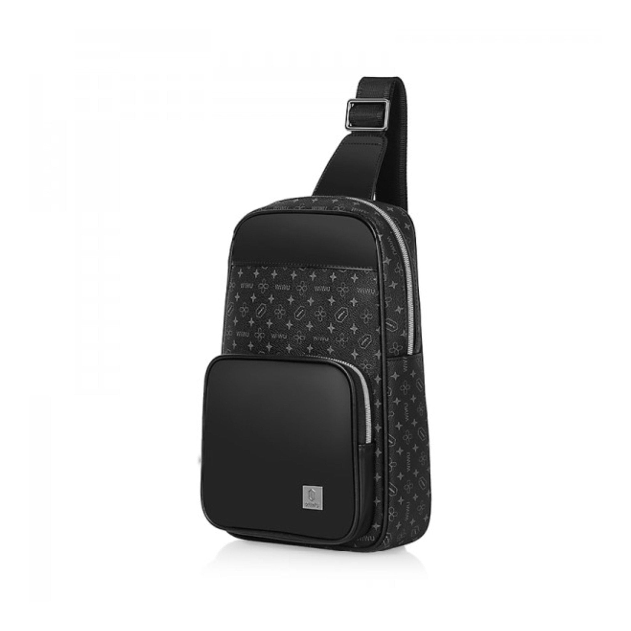 WiWU Master Fingerprint Lock Crossbody Chest Bag - Black