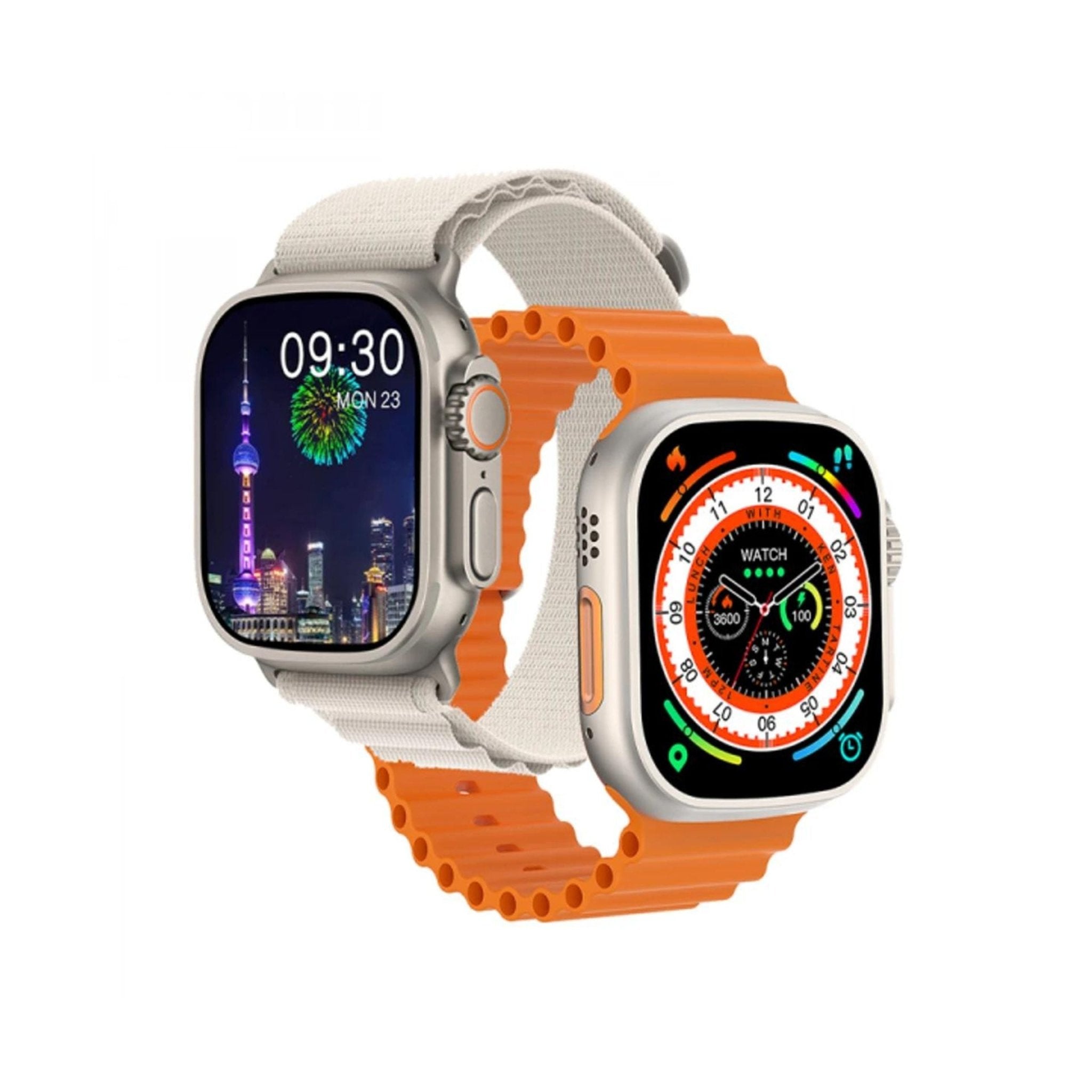 WiWU Smart Watch SW01 Ultra Max With 2 Strapes - Silver