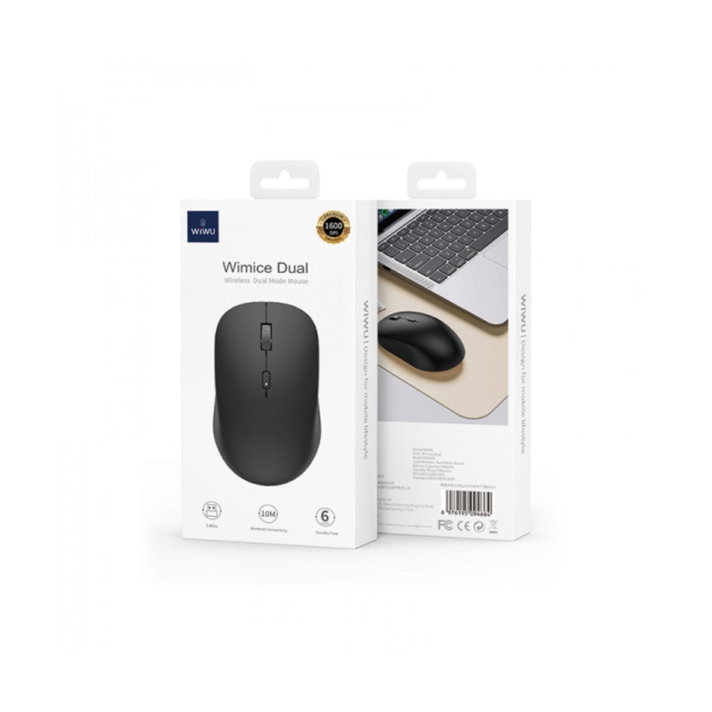 WiWU Wimice Dual Mode Wireless Mouse - Black