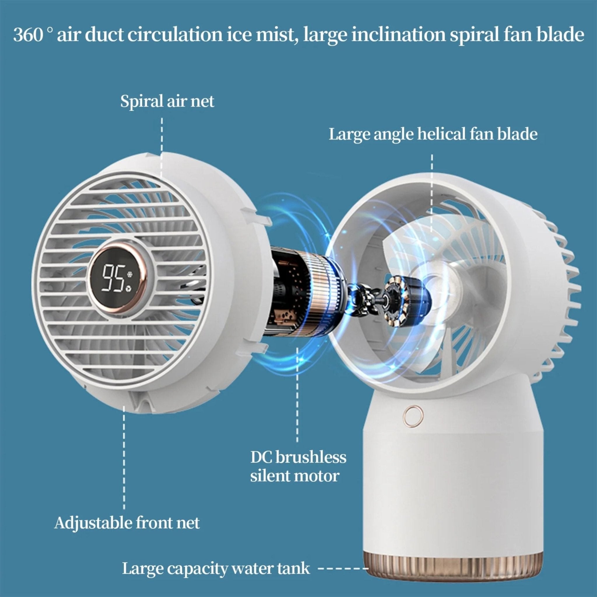 Wireless Water Cooling Circulating Fan SL09