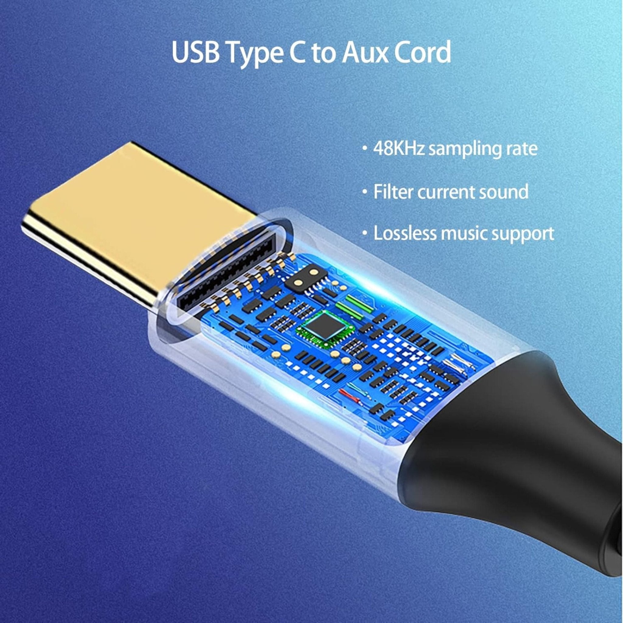 Wiwu 3.5mm Audio Stereo Cable To Type- C - Black