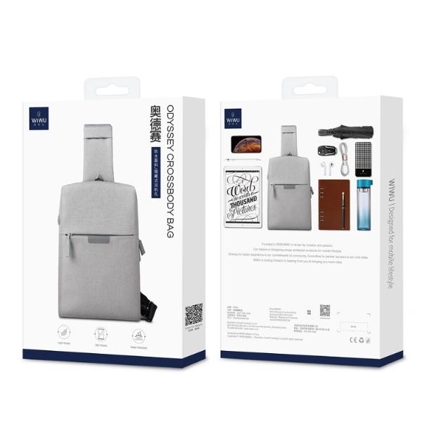 Wiwu Odyssey Crossbody Bag Waterproof (30*25*7cm) - Gray