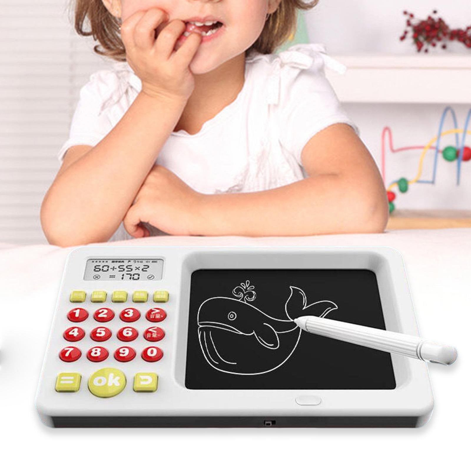 Writing Tablet and Learning Calculator Machine Kids -White