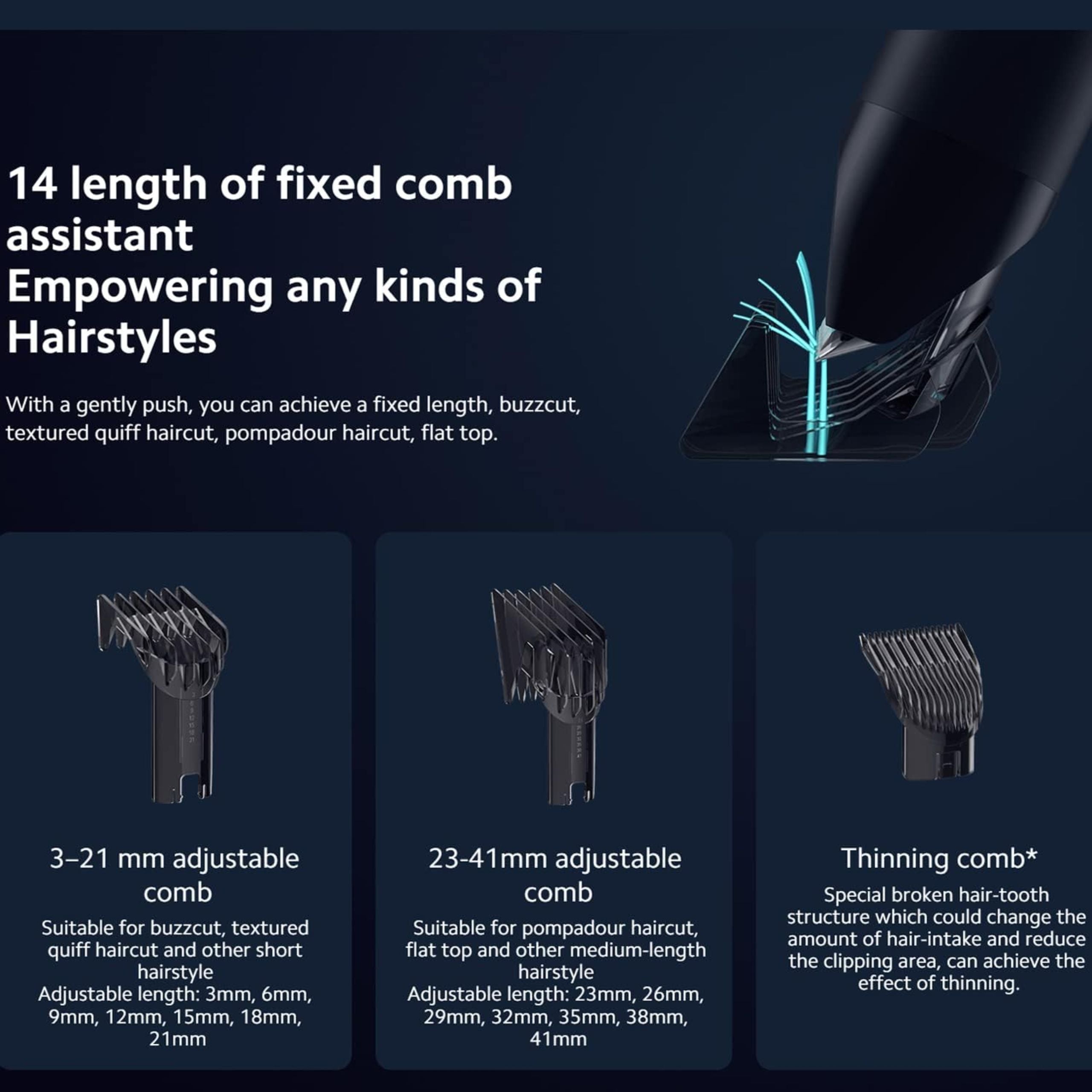 Xiaomi Hair Clipper IPX7 Waterproof LFQ03KL - Black