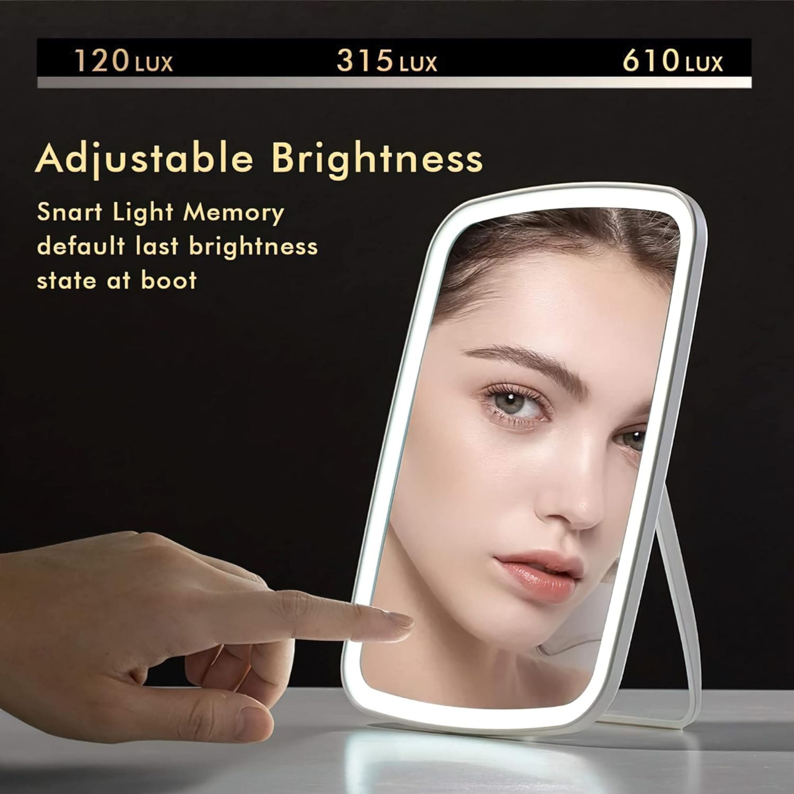 Xiaomi Jordan & Judy LED Makeup Mirror with Touch Screen - Beige