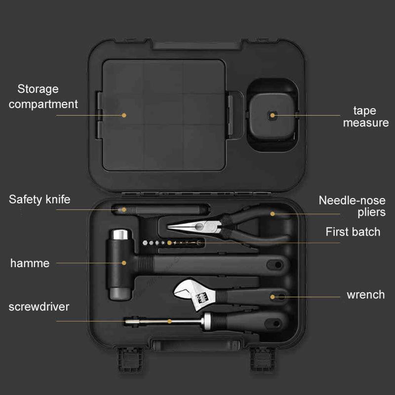 Xiaomi MIIIW 16pcs Diy Tool Kit General Household Hand Tool With Screwdriver Wrench Hammer Tape Plier Multifunctional