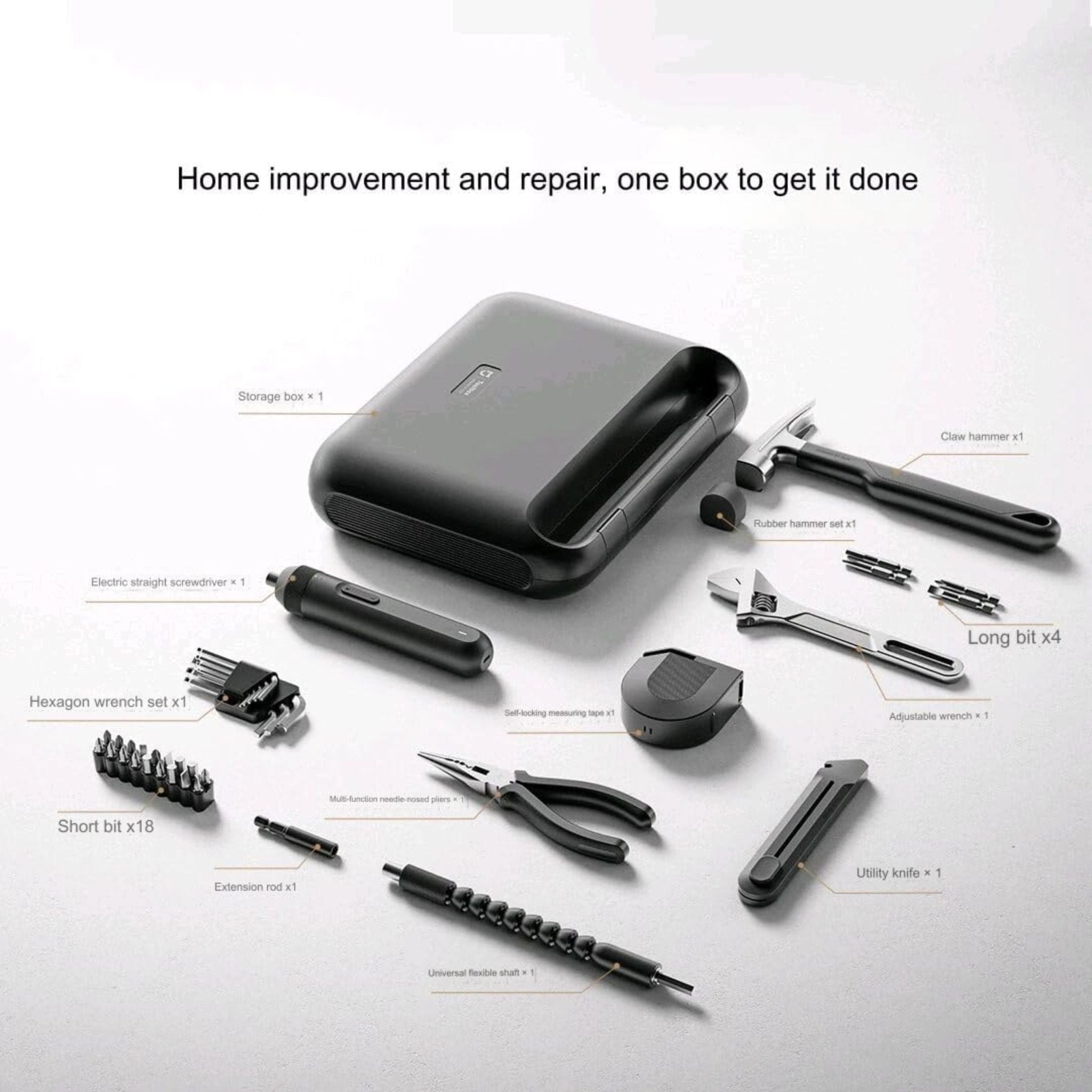 Xiaomi Mijia Electric Tool Set Portable Screwdriver Household Hand Tool Kit - Black