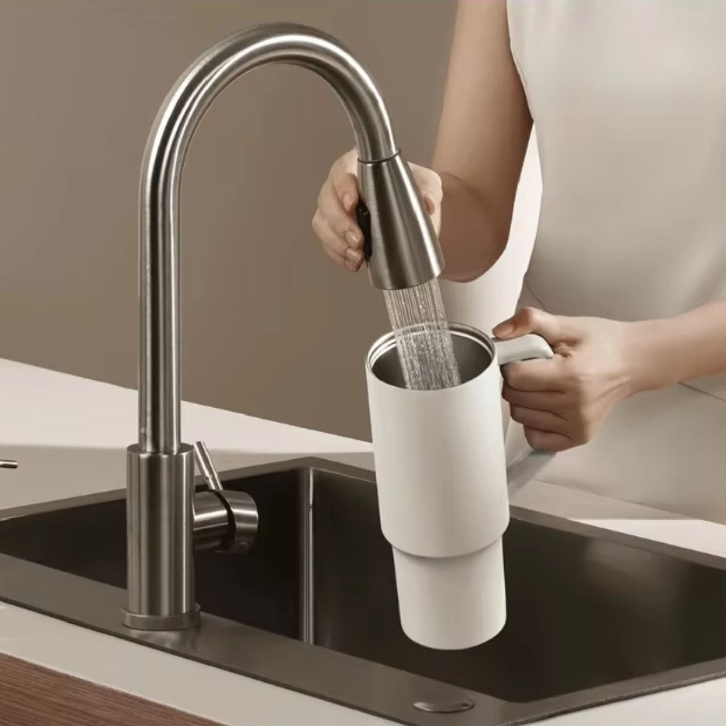 Xiaomi Mijia Portable Stainless Steel Thermos Cup with Straw 1L - Grey