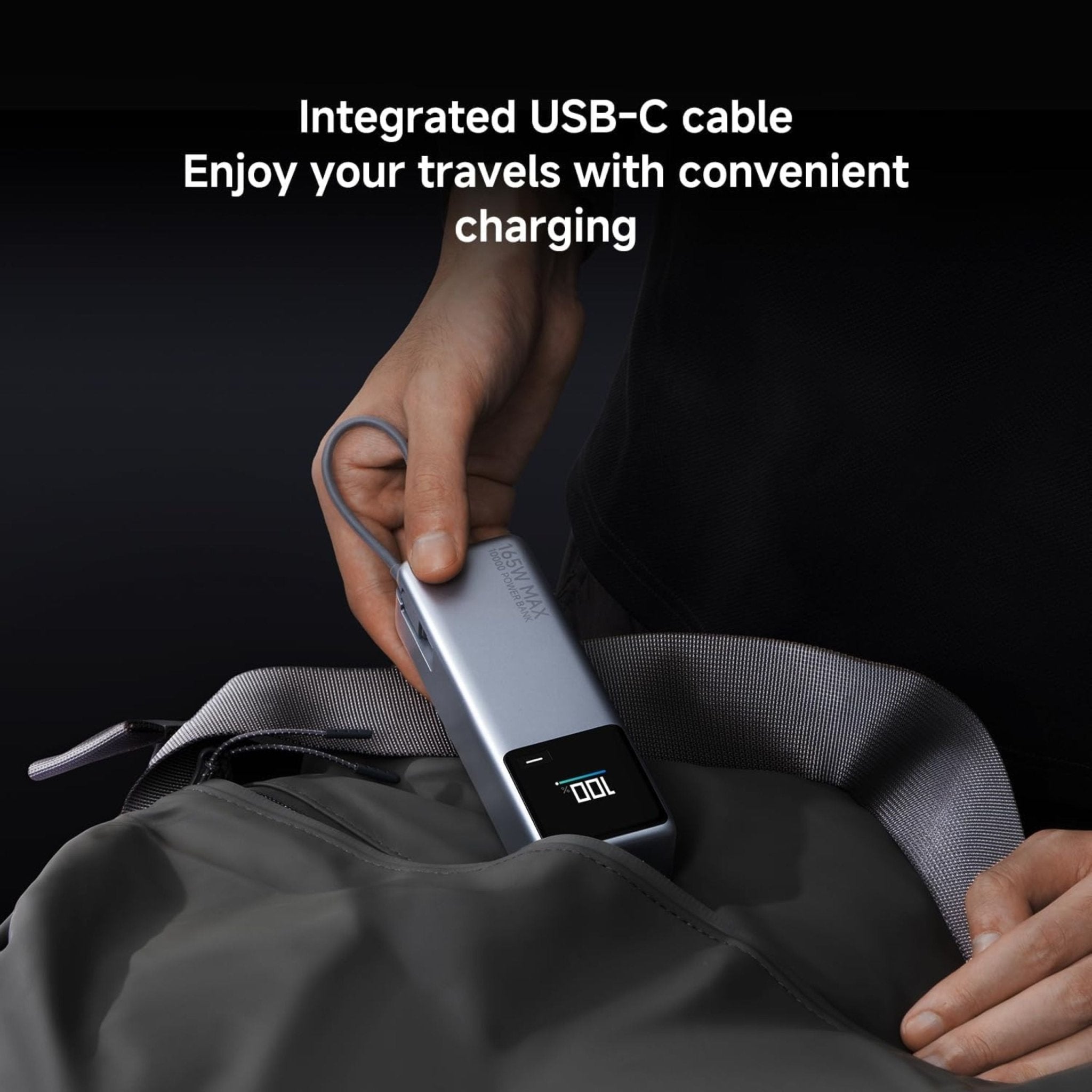 Xiaomi Power Bank 10000mAh 165W Integrated Cable Dual Ports USB-C 10000mAh - Gray