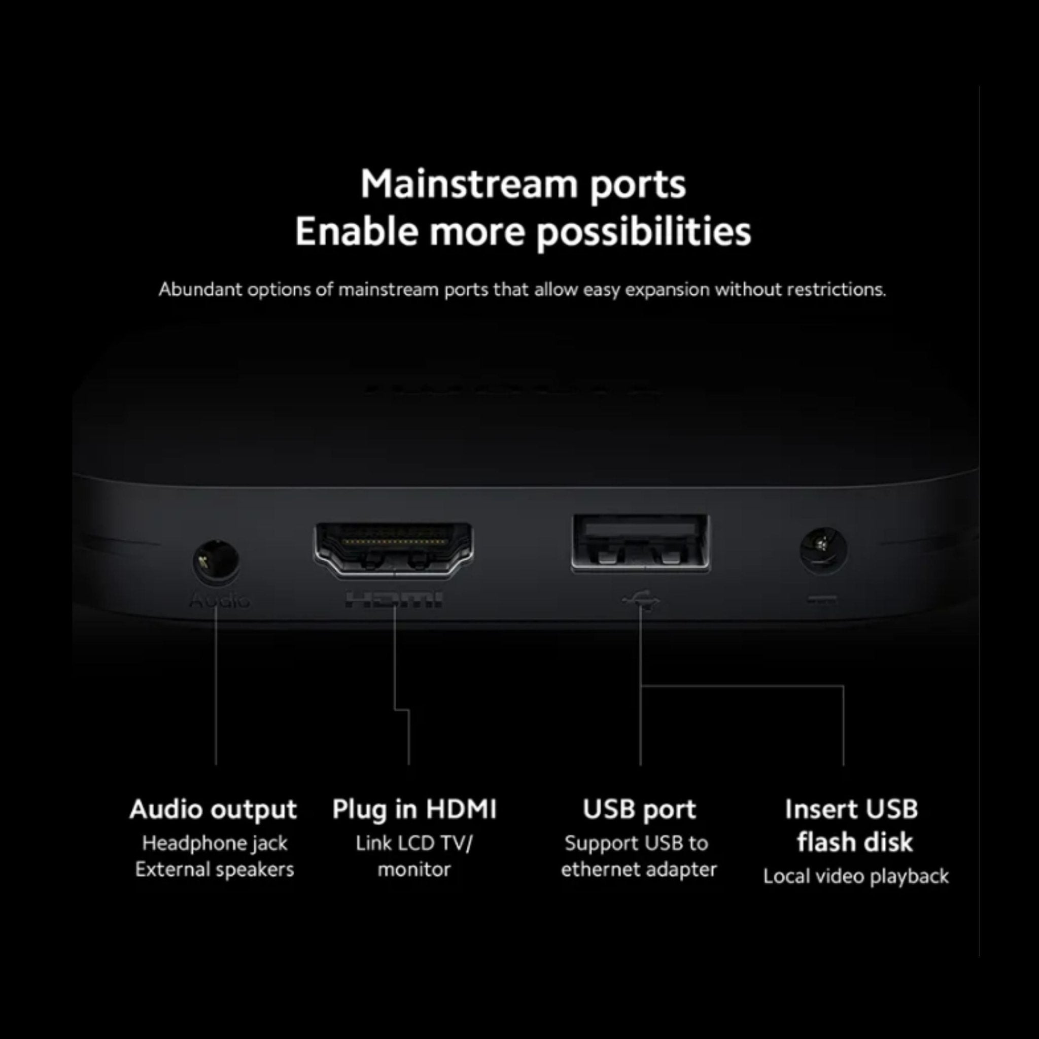 Xiaomi TV Box S Android 2nd Gen 4K Ultra HD MDZ-28-AA - 2 - Black ( 1 Year Plan )