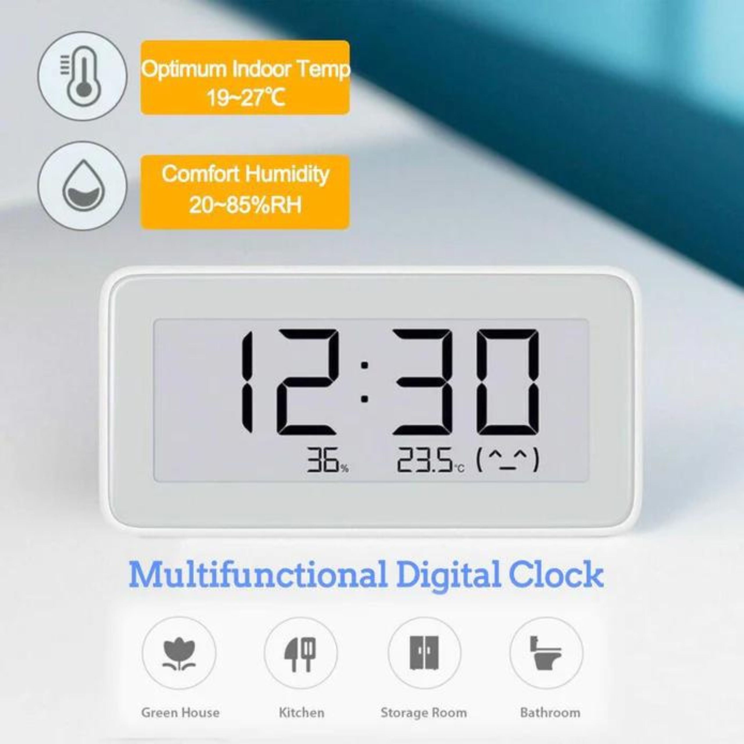 Xiaomi Temperature and Humidity Monitor Clock - White