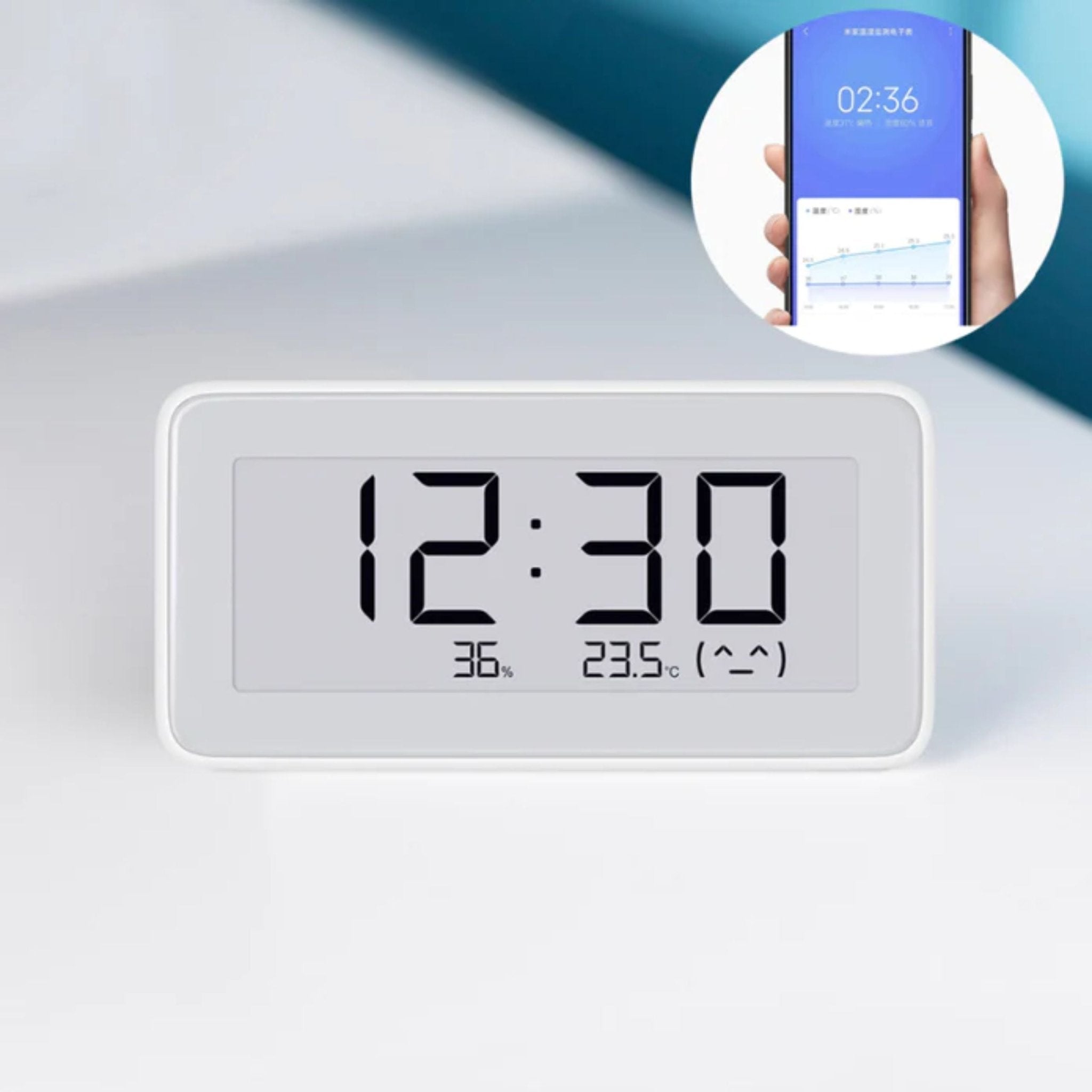 Xiaomi Temperature and Humidity Monitor Clock - White