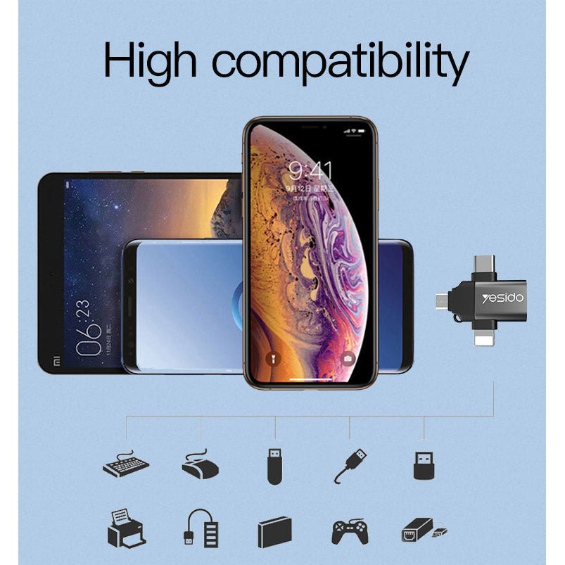 Yesido 3 In 1 OTG USB 2.0 Supper Fast Data Transmission GS15