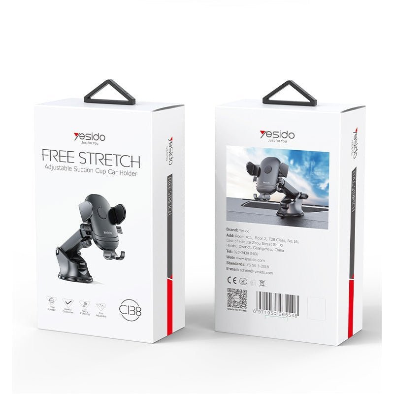 Yesido Free Stretch Adjustable Suction Cup Car Holder C138