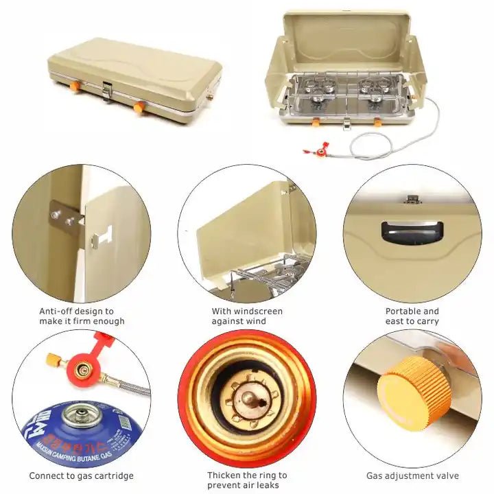 ZYZY Portable Double Burner - Military Brown