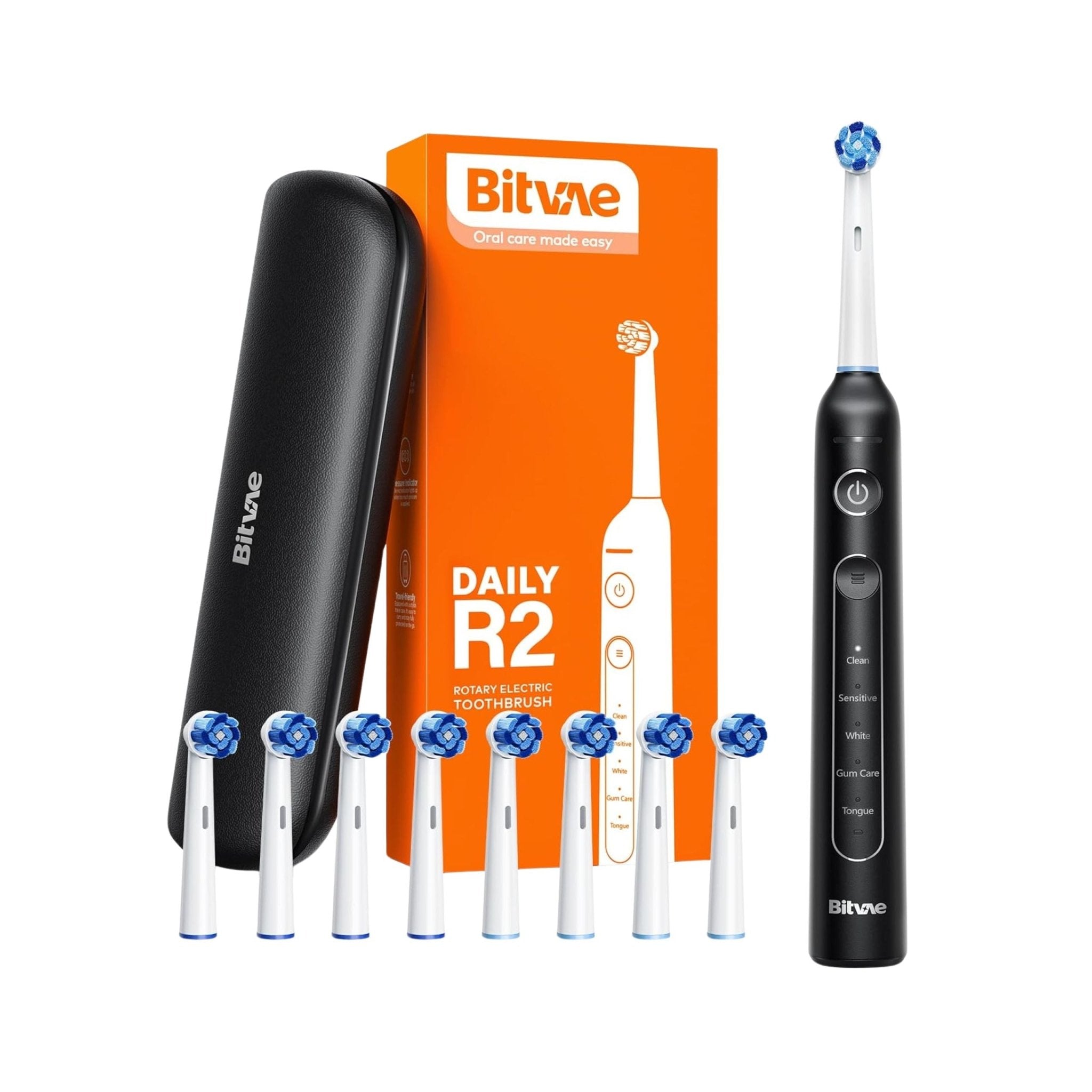 Bitvae Oral Care Daily R2 Rotary Electric Toothbrush - Black - STOORE.AE | ستور الامارات