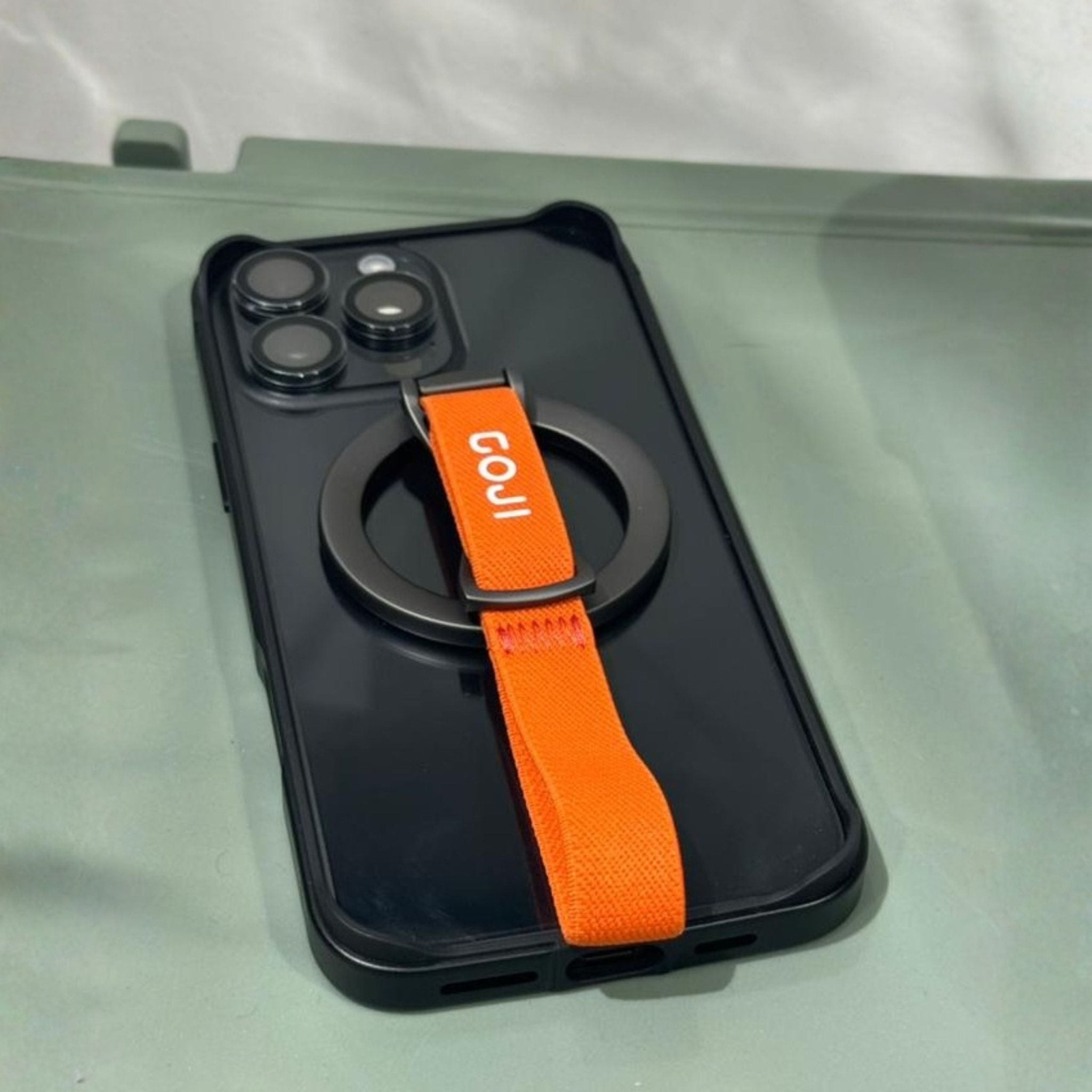Goji Magnetic Phone Stand - Gray Orange - STOORE.AE | ستور الامارات