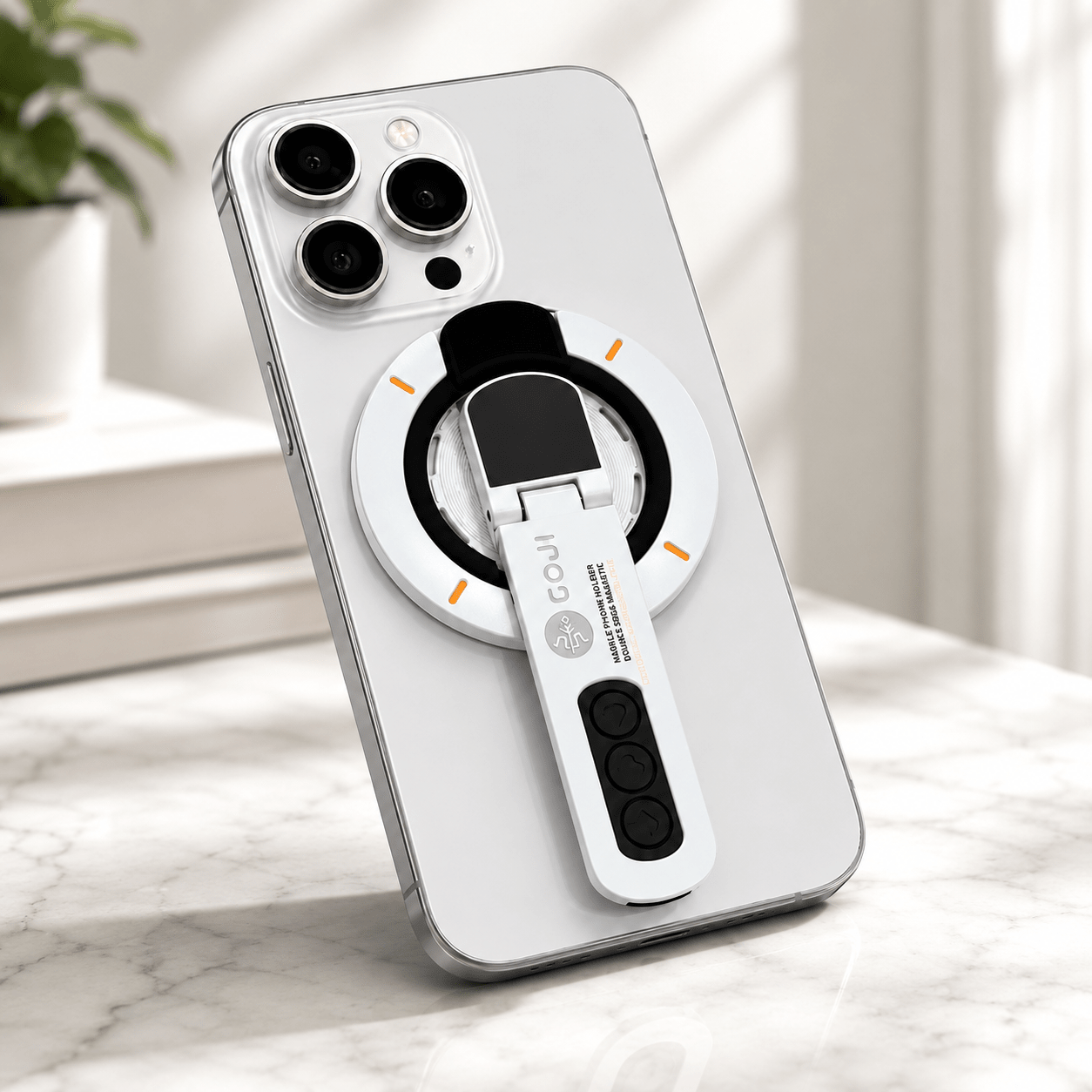 Goji Magnetic Phone Stand - White - STOORE.AE | ستور الامارات