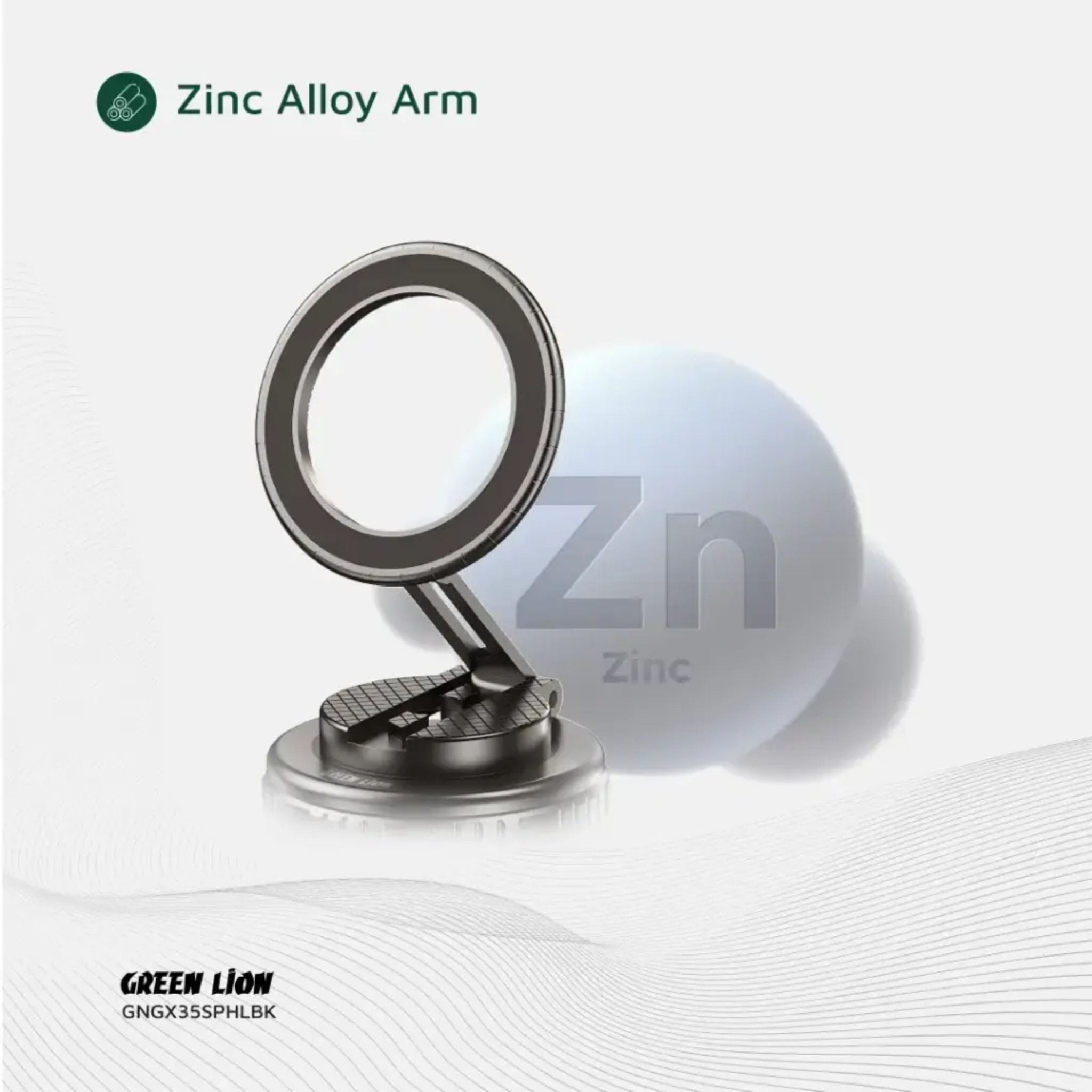 Green Lion GX - 35 Suction Phone Holder - Black - STOORE.AE | ستور الامارات