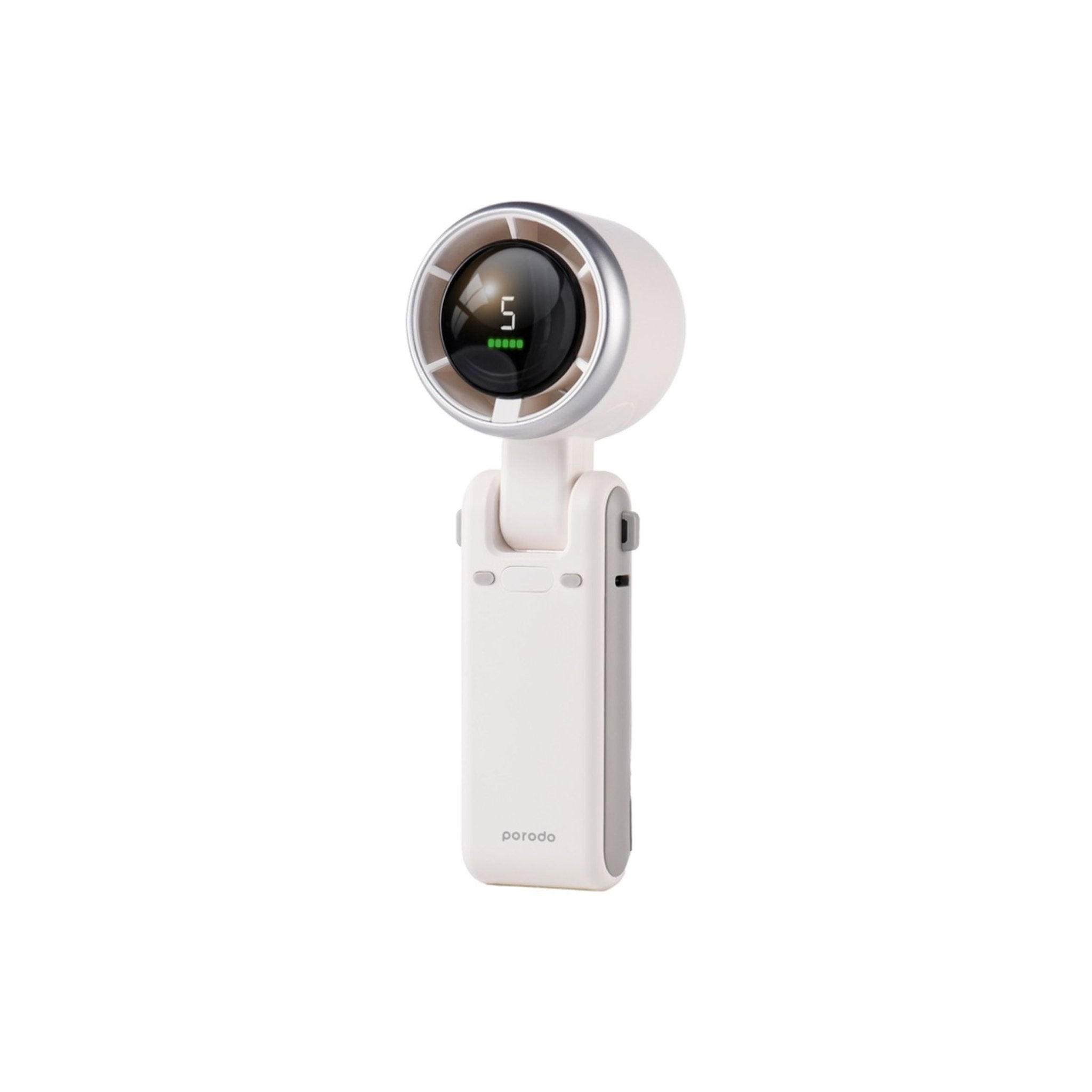 Porodo Handheld Turbo Fan 180° Foldable - White - STOORE.AE | ستور الامارات