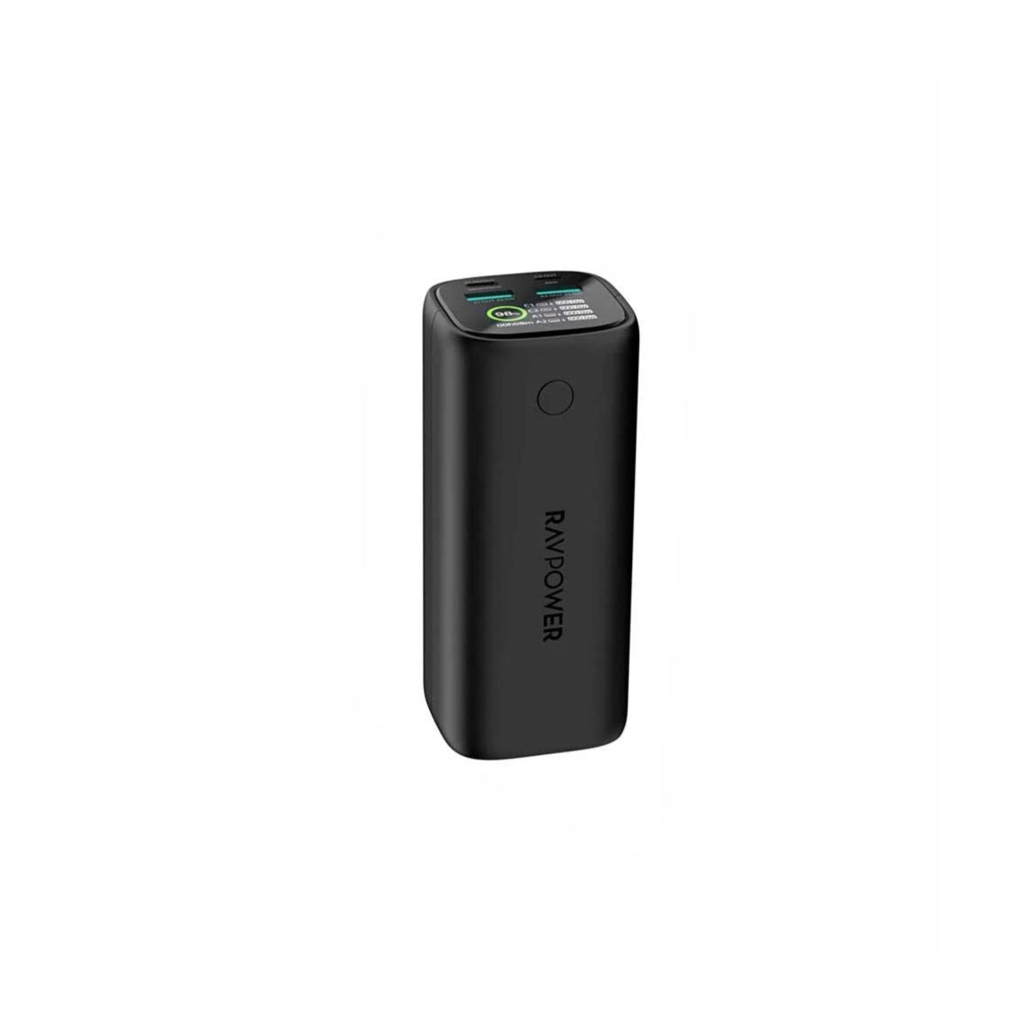 RAVPower Ultra 100W 20000mAh Portable Charger with 2 Type - C and 2 USB Ports and Display - Black - STOORE.AE | ستور الامارات