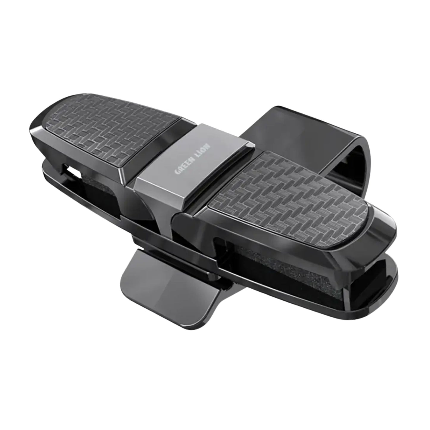 Green Lion Visor Guard Car Sunglasses Holder - Black